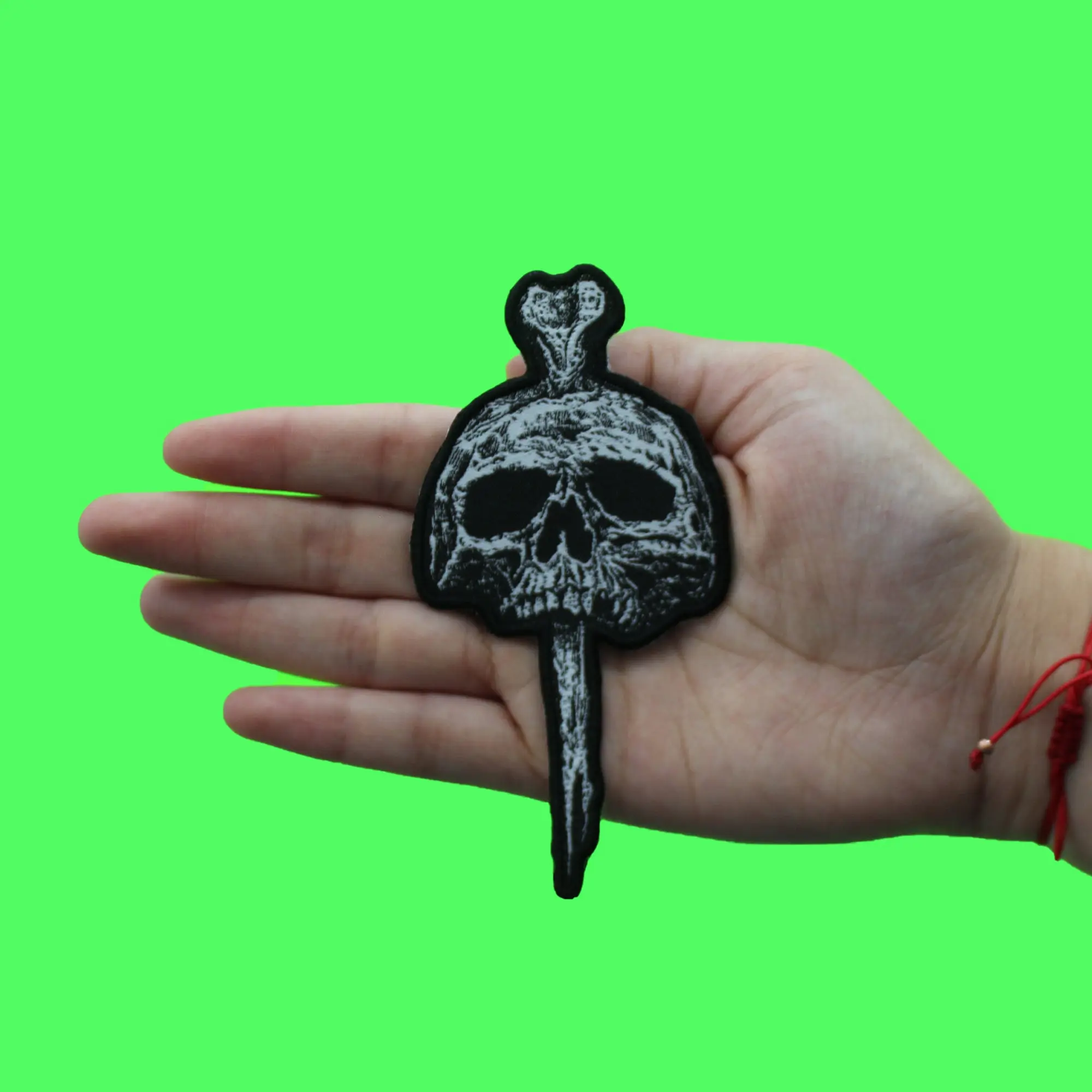 Death Skull Artist Patch Dark Art Metal Embroidered Iron On - Image 2