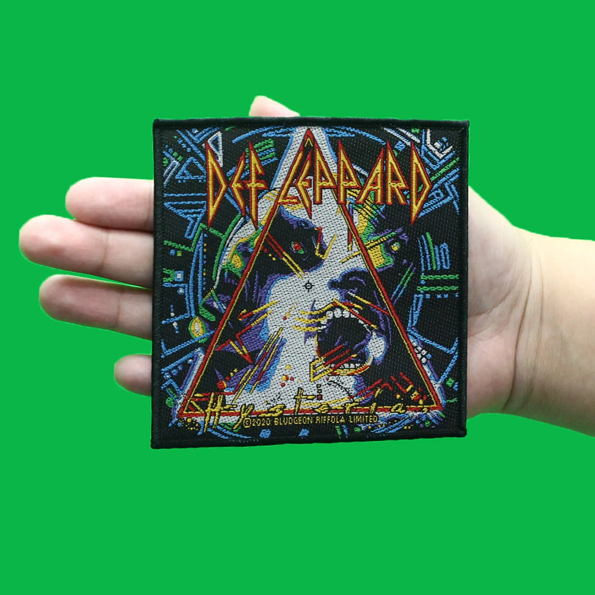 Def Leppard Hysteria Patch English Rock Band Woven Sew On - Image 2