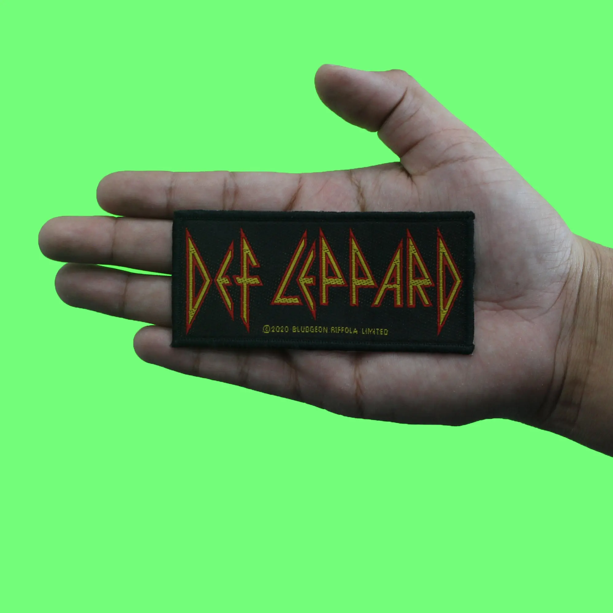 Def Leppard Strip Logo Patch English Rock Band Woven Sew On - Image 2