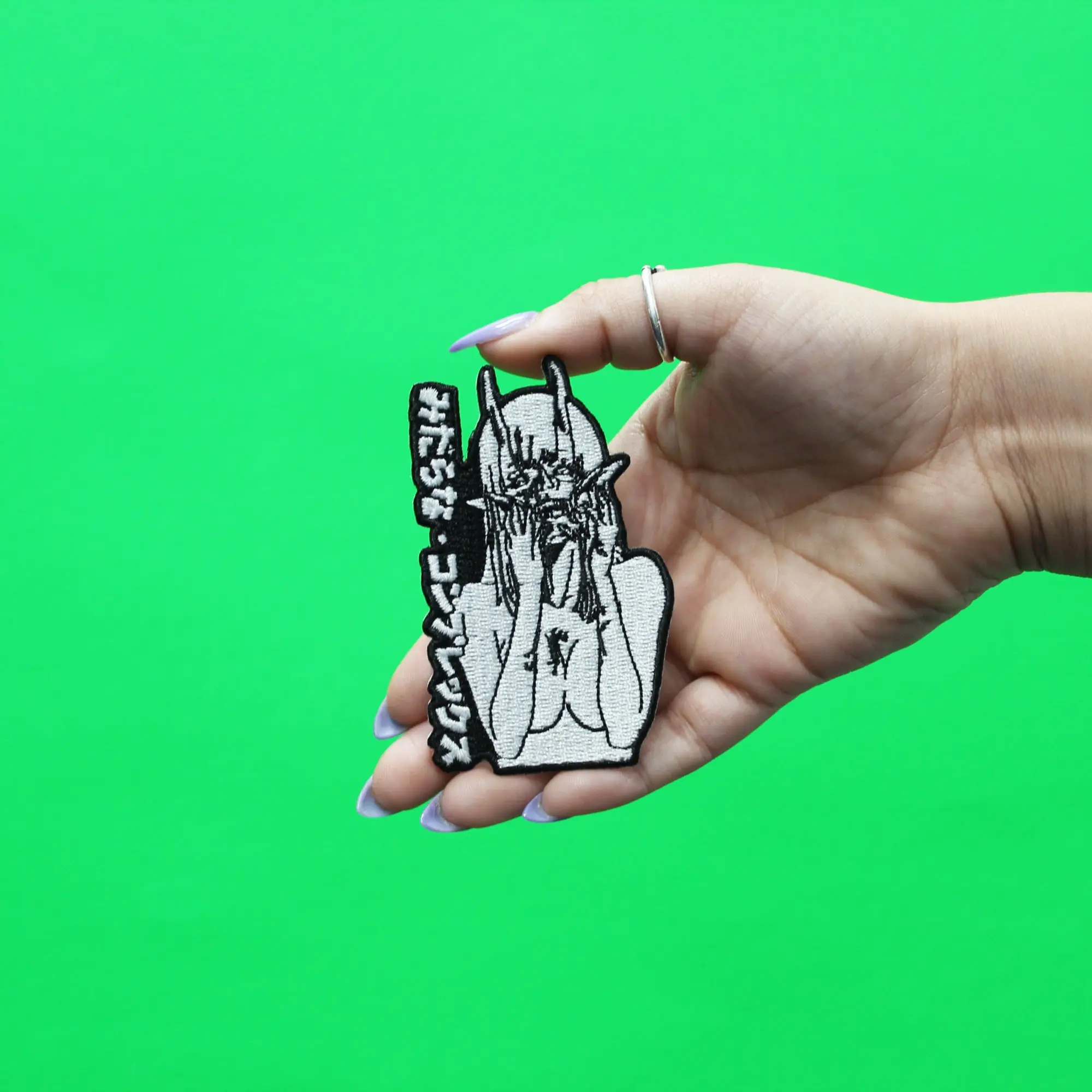 Lewd Complex Demon Girl Patch Embroidered Iron On - Image 2