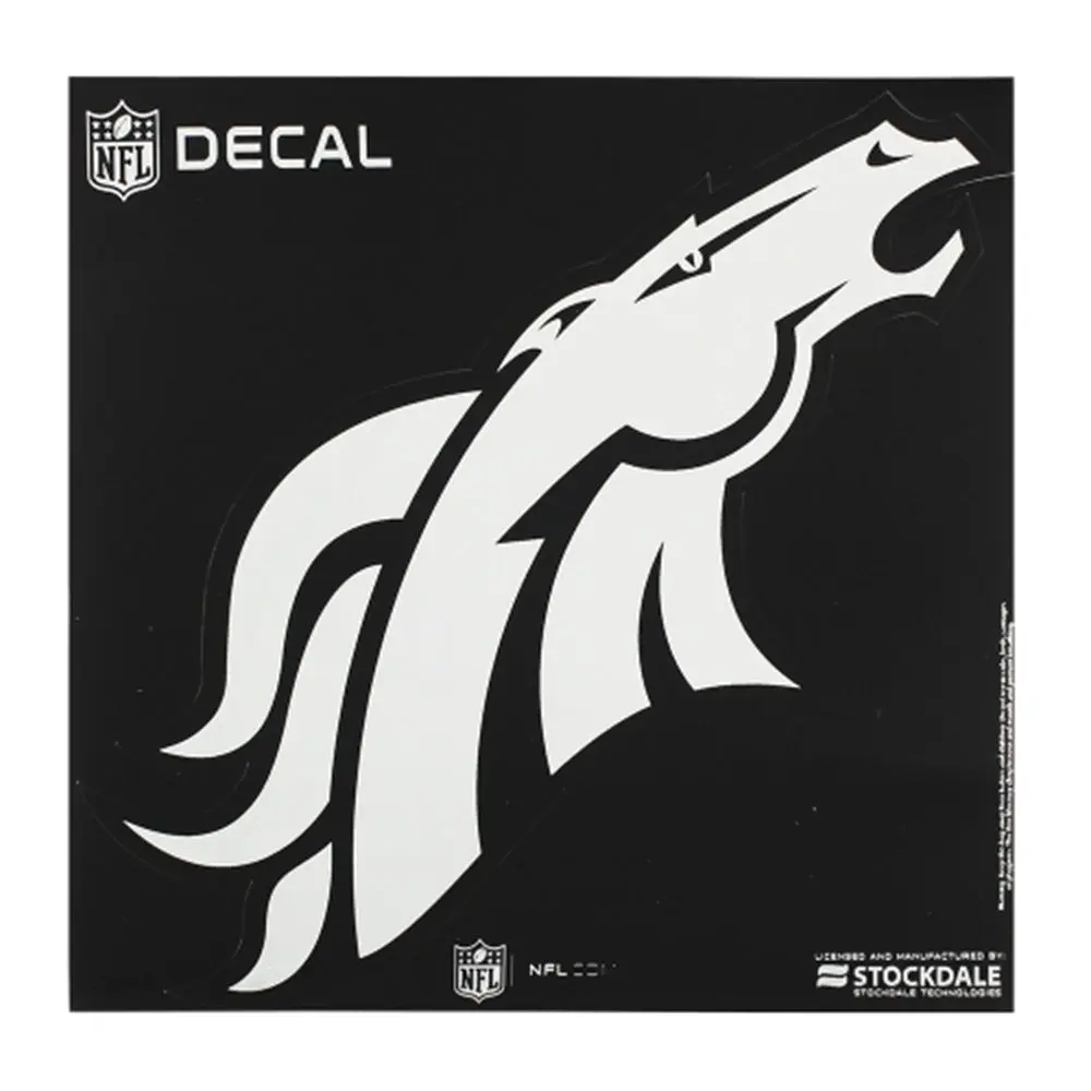 Denver Broncos Metallic Chrome Decal 6" x 6"