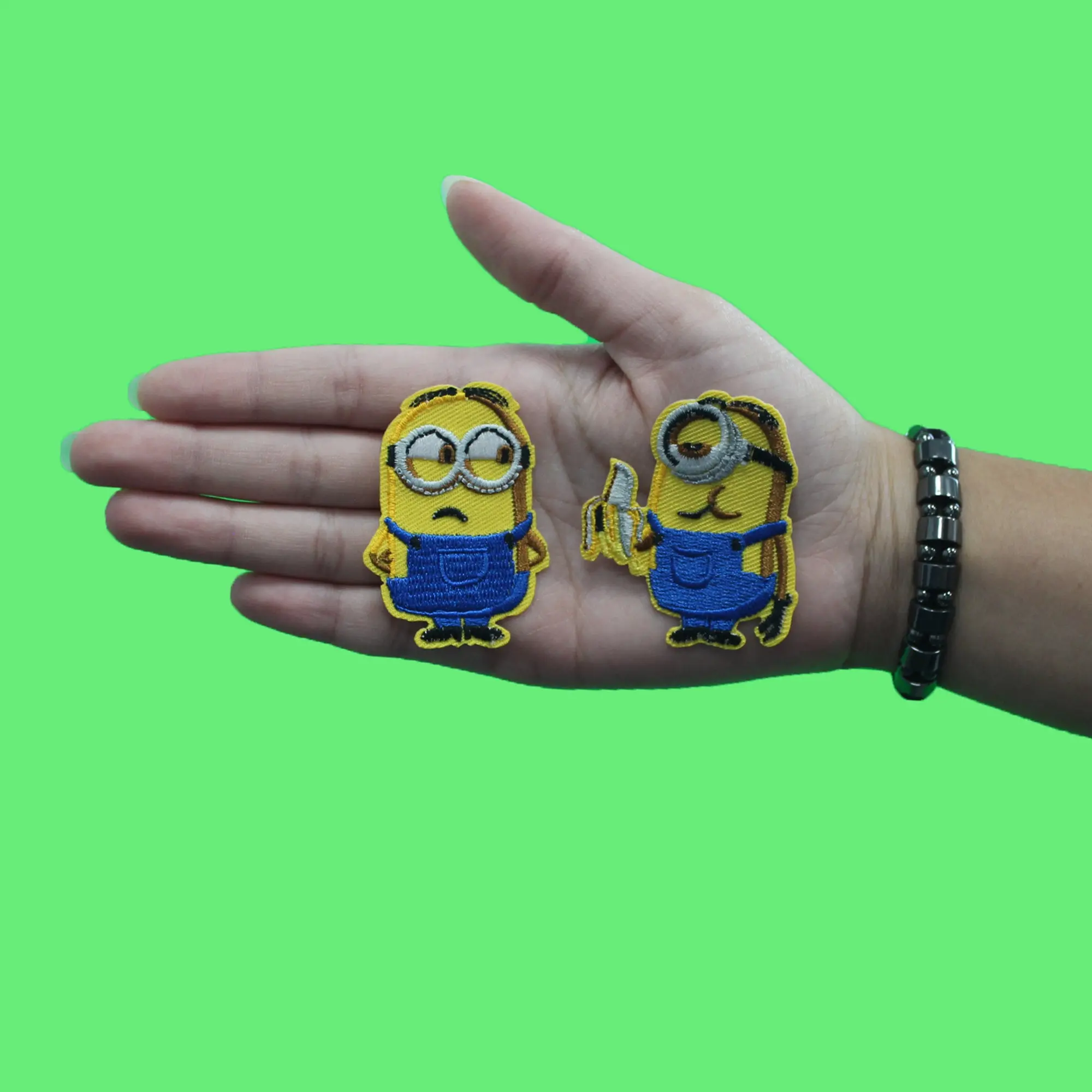 Despicable Me Kevin and Stuart Patch Minions Eating Banana Embroidered Iron On - Image 3