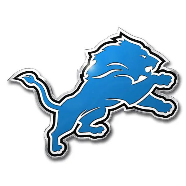 Detroit Lions Colored Aluminum Car Auto Emblem