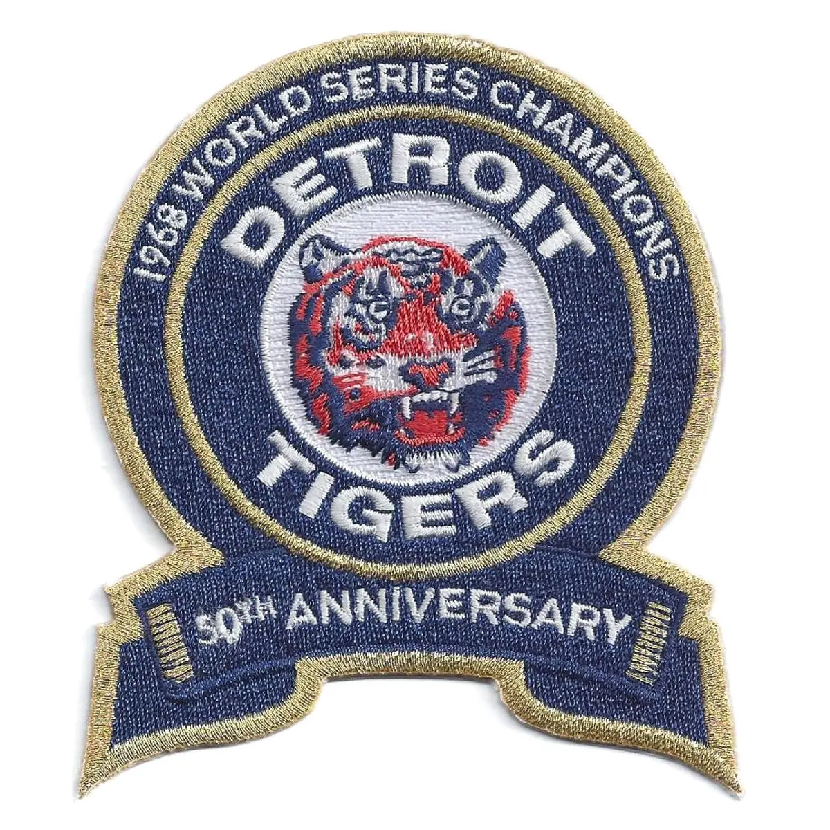 Detroit Tigers 1968 World Series Champions 50th Anniversary Jersey Patch