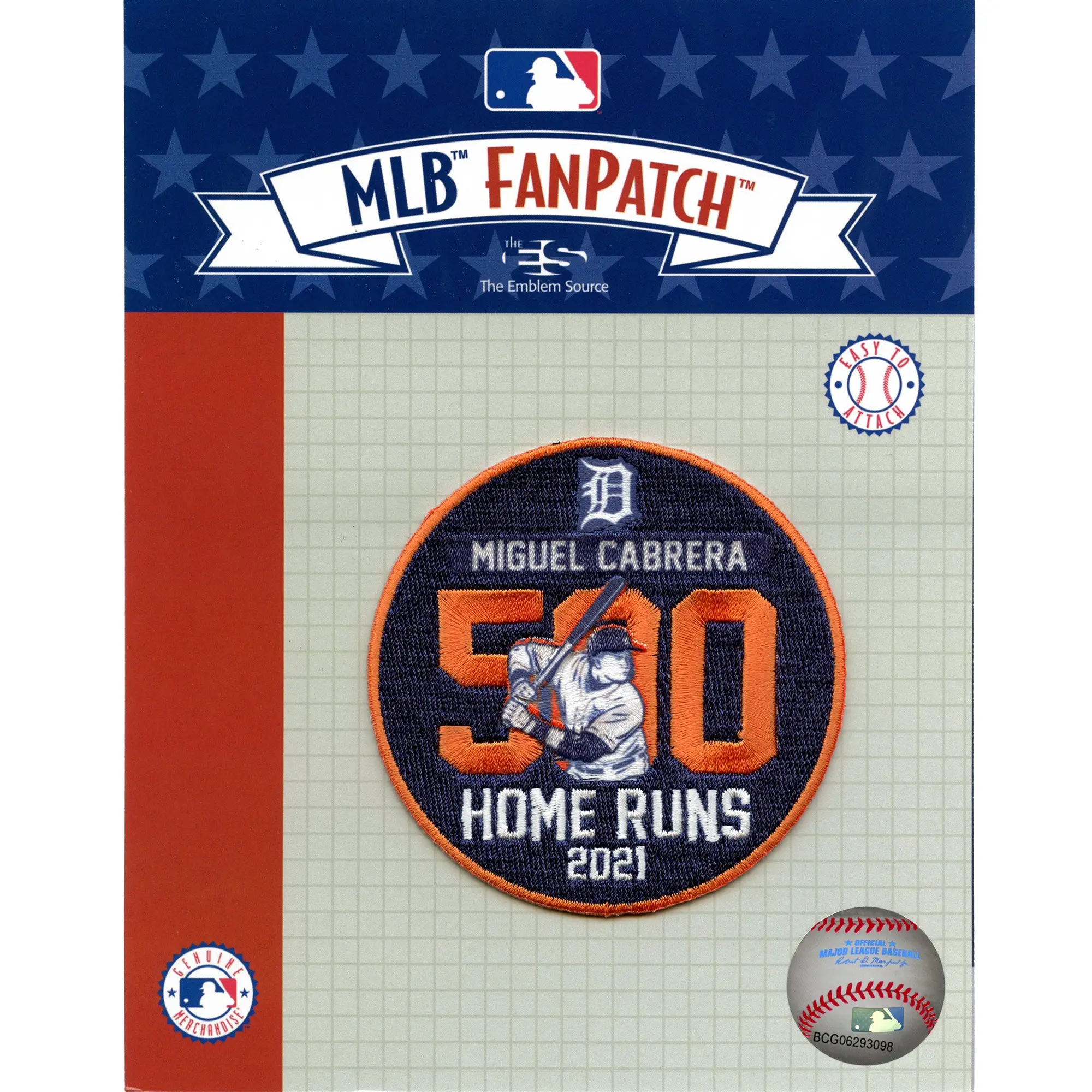 MLB Detroit Tigers Miguel Cabrera 500 Homeruns Commemorative Patch