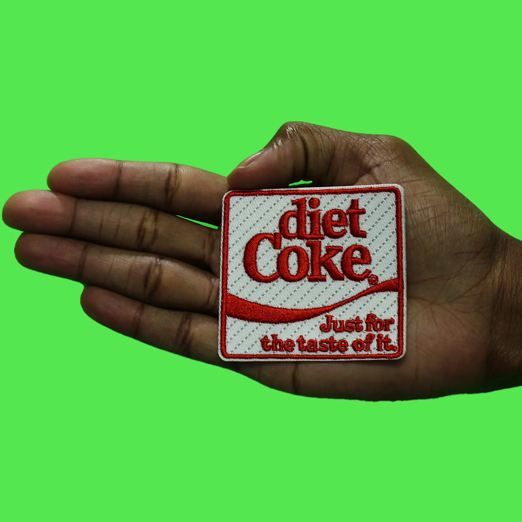 Diet Coke Coca Cola Logo Patch Just For The Taste Of It Embroidered Iron On - Image 3
