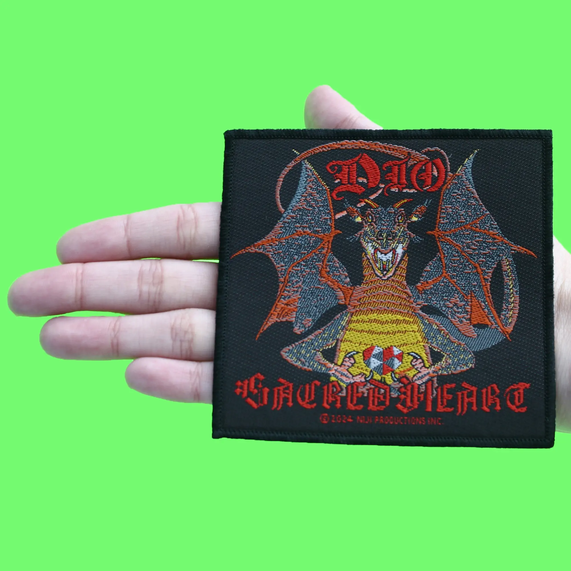 Dio Sacred Heart Patch Mascot Rock Band Woven Sew On - Image 2
