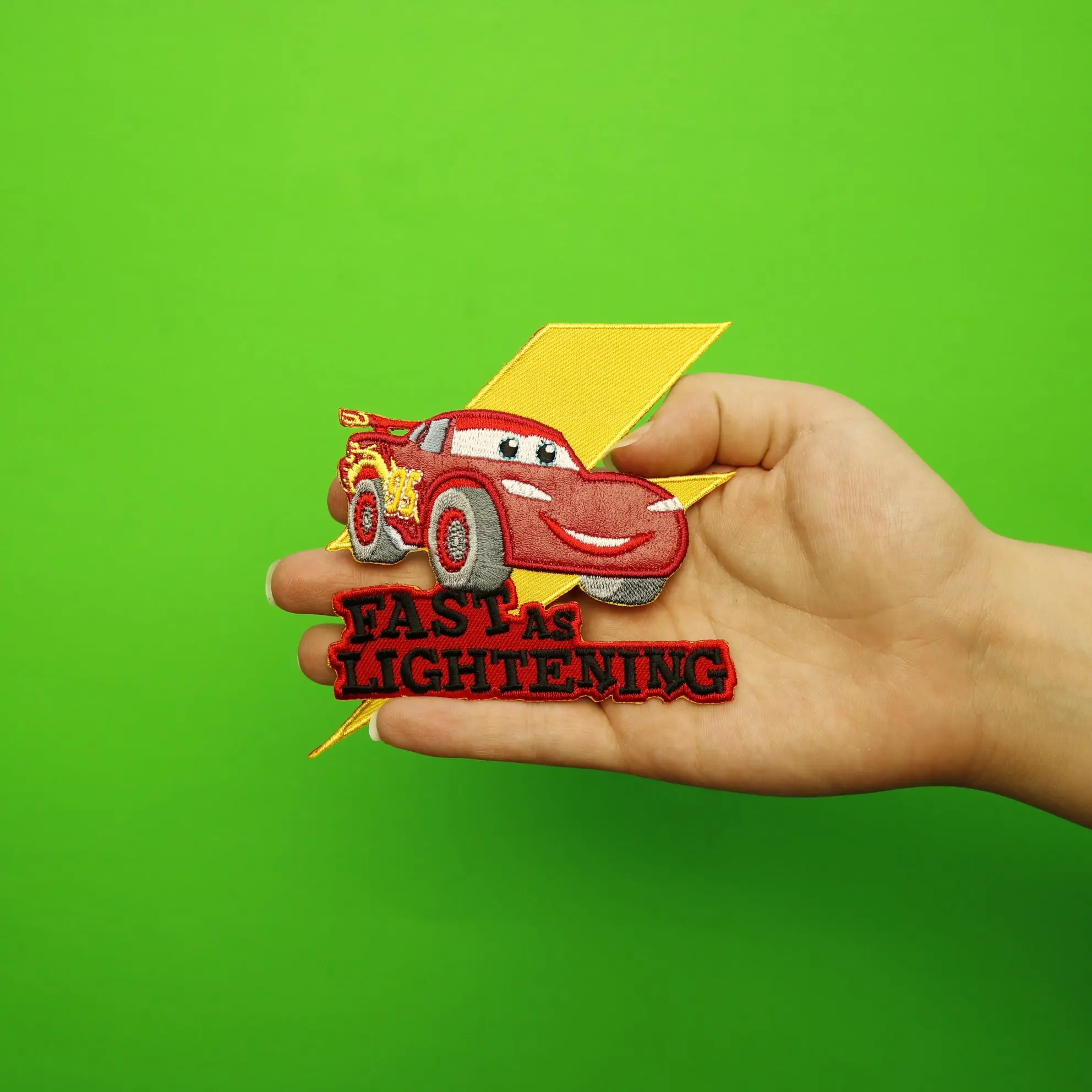 Disney Cars "Fast As Lightning" Embroidered Applique Patch - Image 3