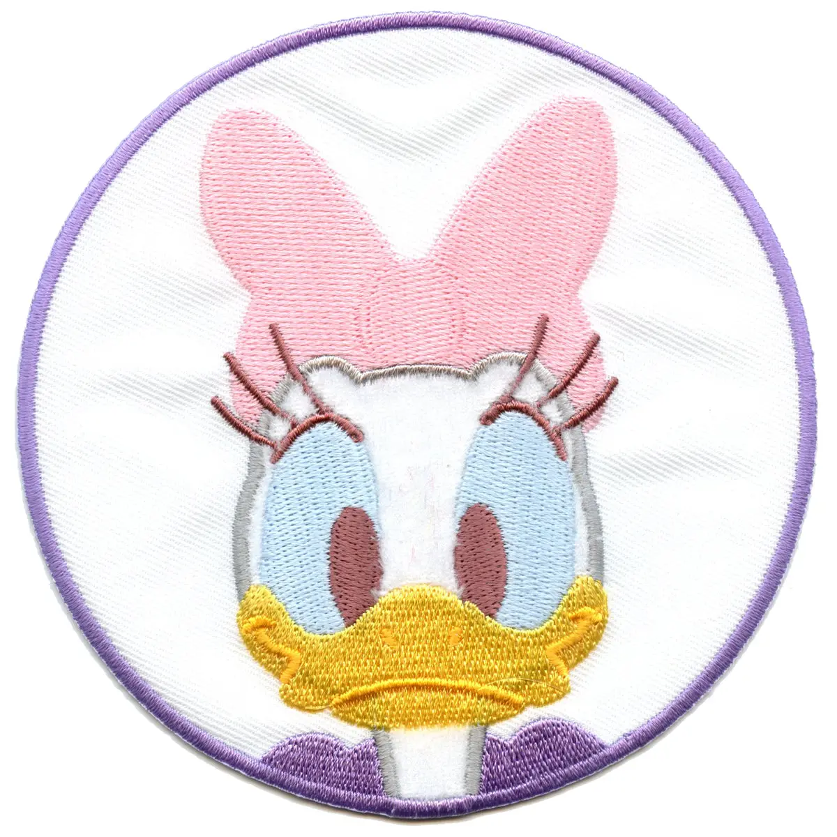 Disney Daisy Duck In Lavender Circle Embroidered Applique Iron On Patch