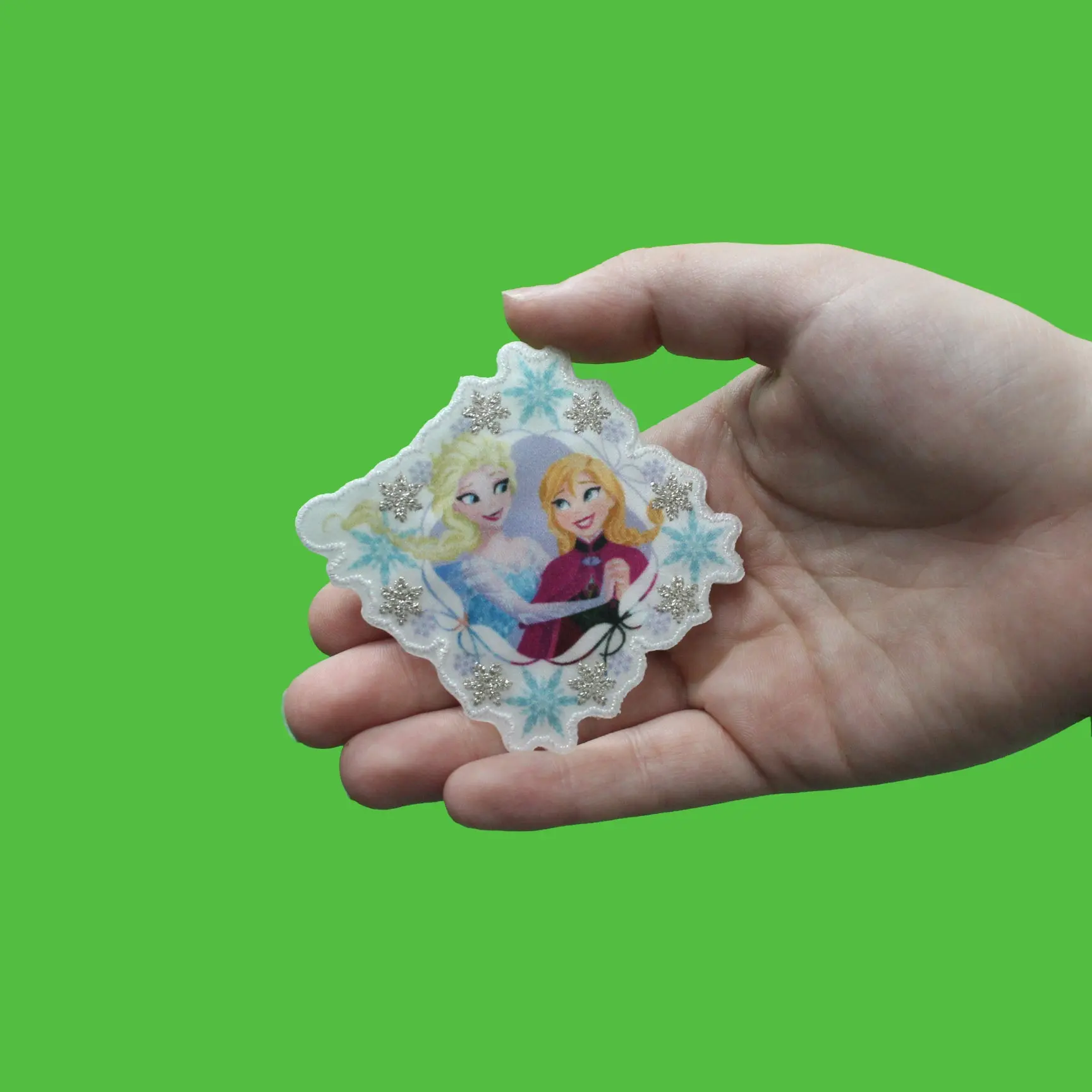 Disney Frozen Elsa And Anna Sisters Iron on Applique Patch - Image 3