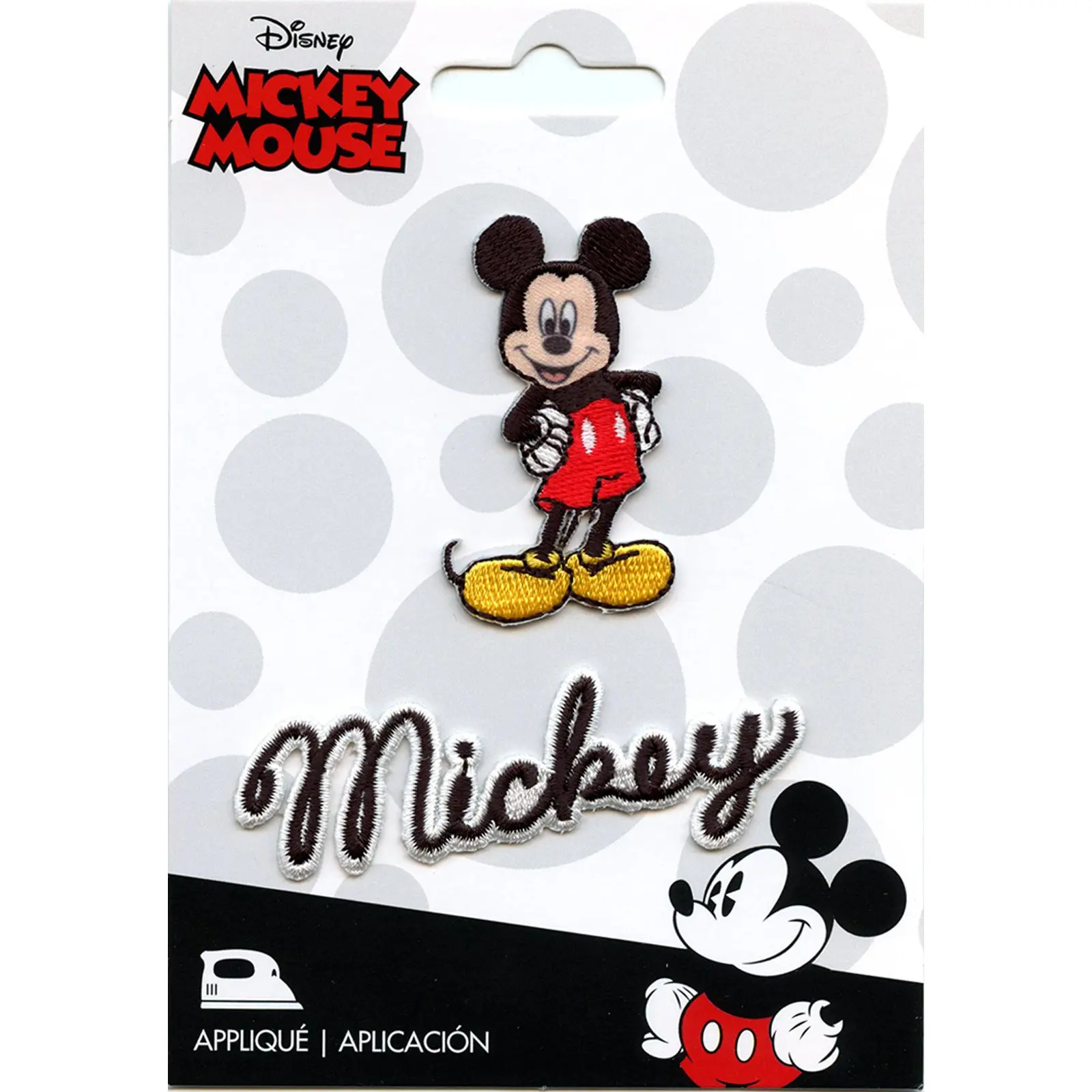Disney Mickey Mouse With Script Iron on Embroidered Patch - Image 2