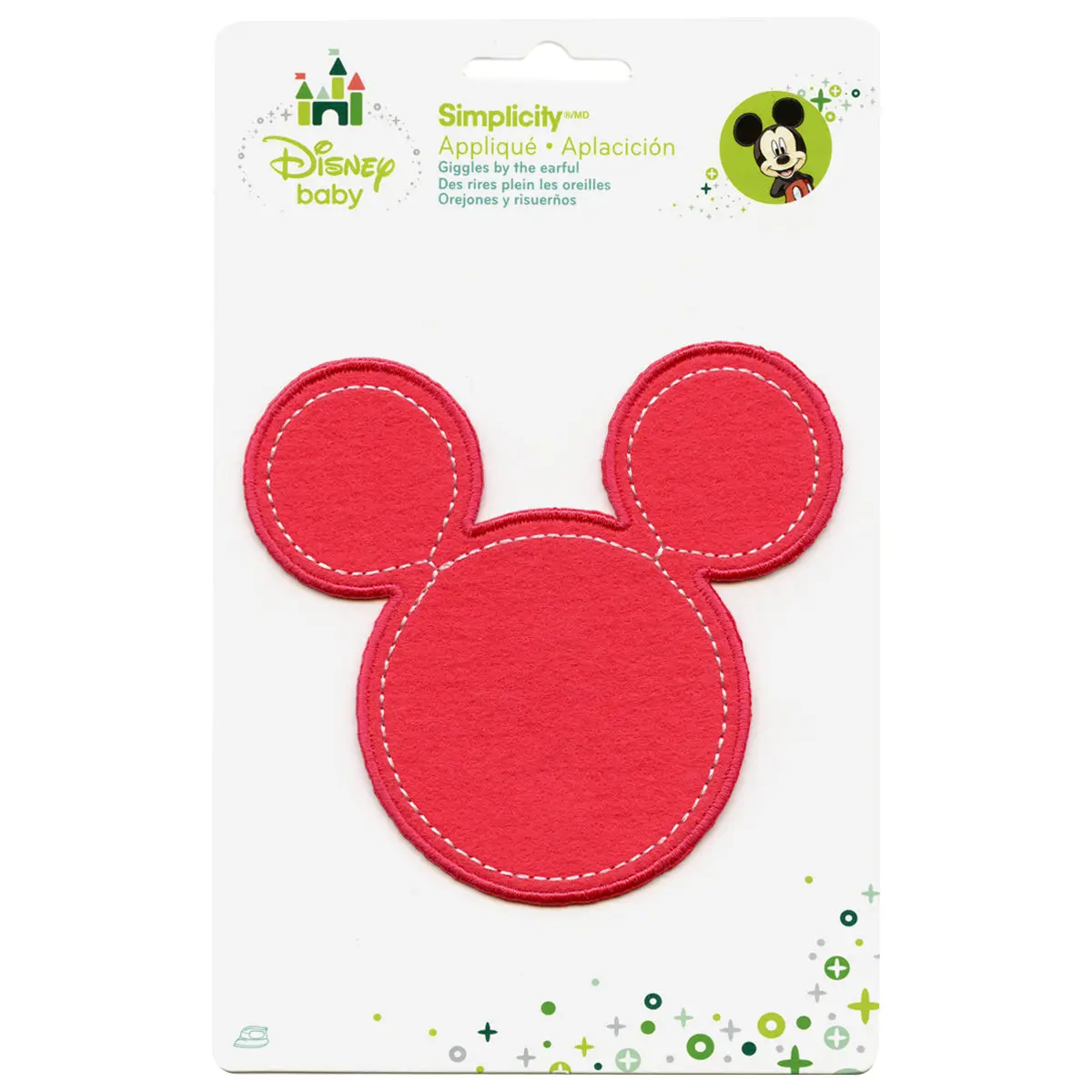 Disney Minnie Mouse Head Pink Embroidered Applique Iron On Patch - Image 2