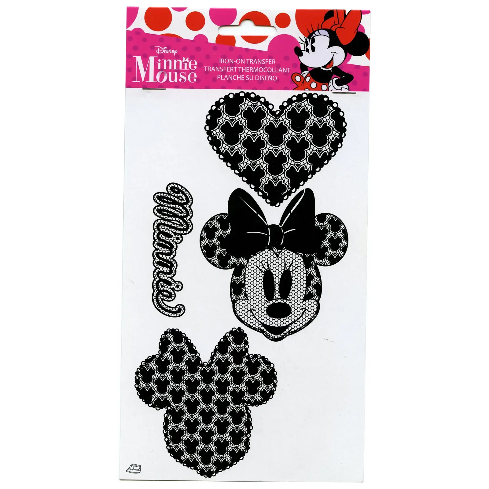 Disney Minnie Mouse Lace Style Iron On Transfer (4pc) - Image 2