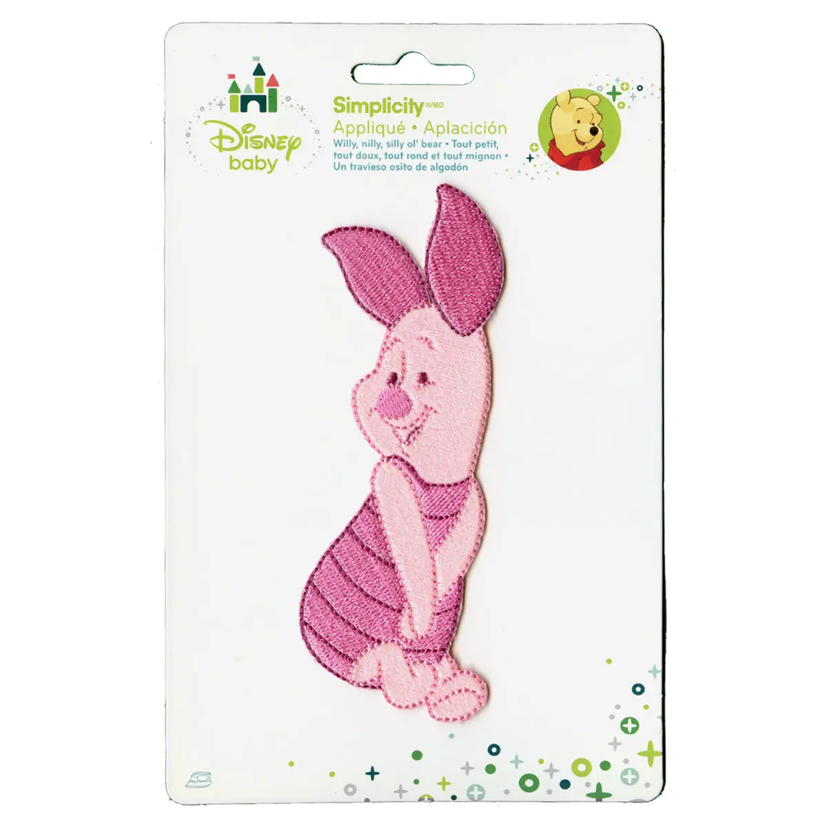 Disney Piglet Full Body Embroidered Applique Iron On Patch - Image 2