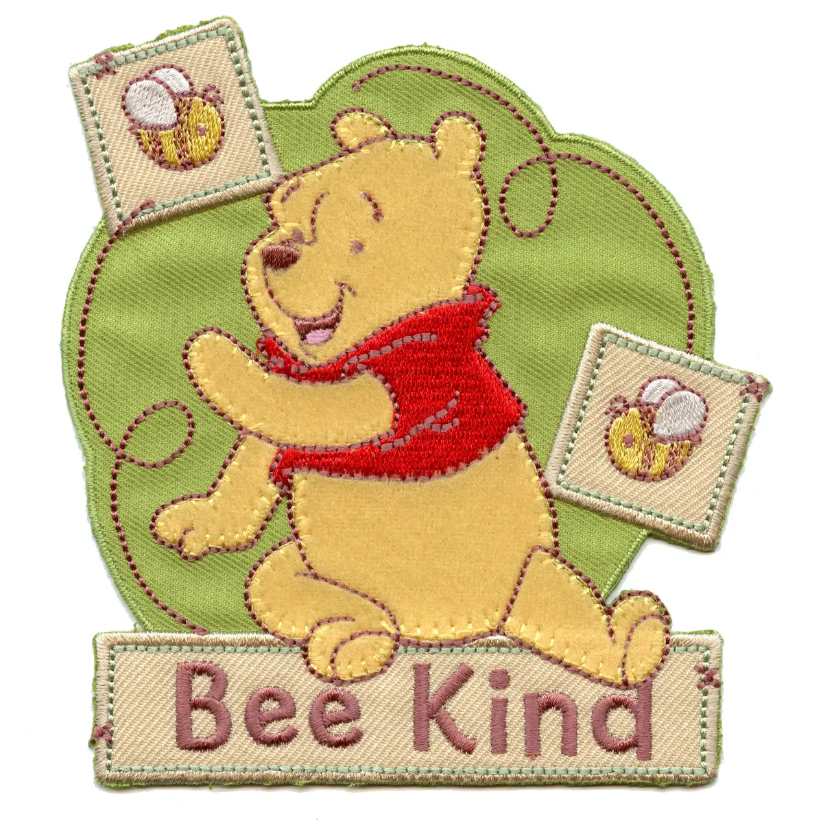 Disney Winnie The Pooh "Bee Kind" Embroidered Applique Iron On Patch