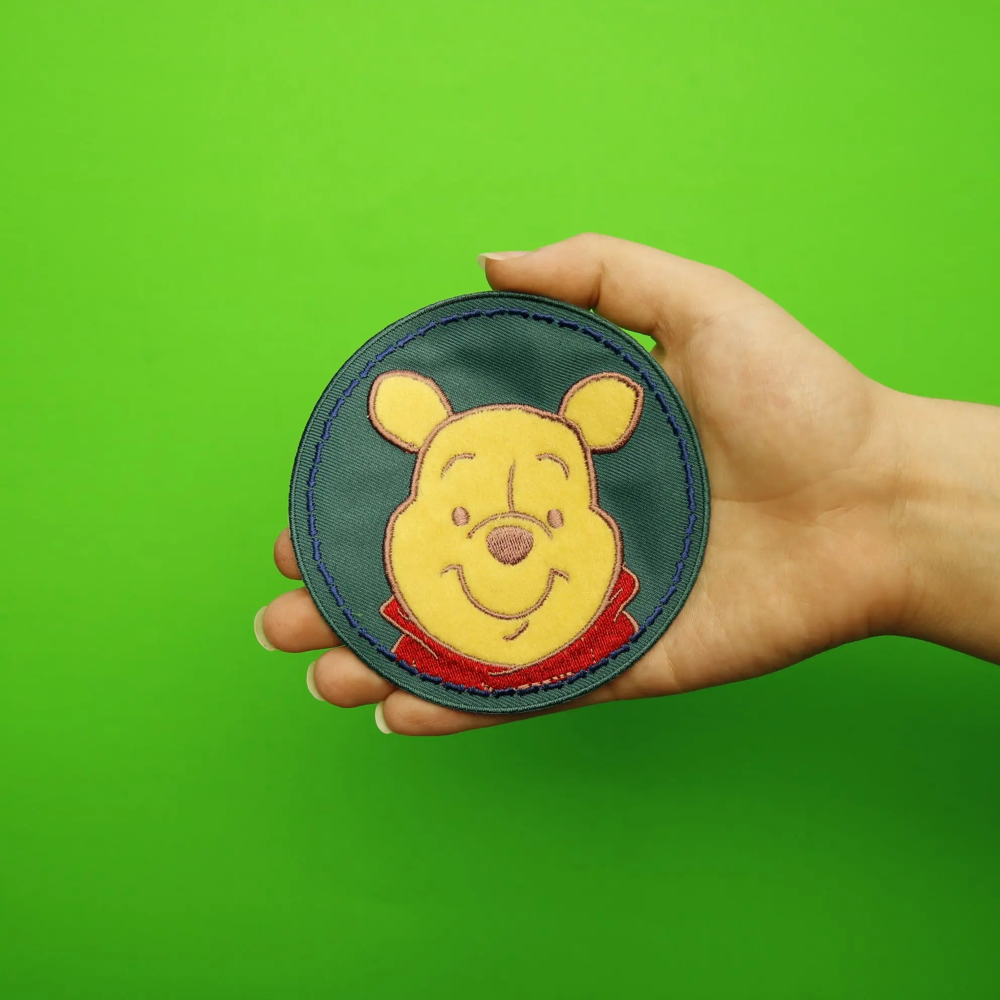Disney Winnie The Pooh In A Circle Embroidered Applique Iron On Patch - Image 3