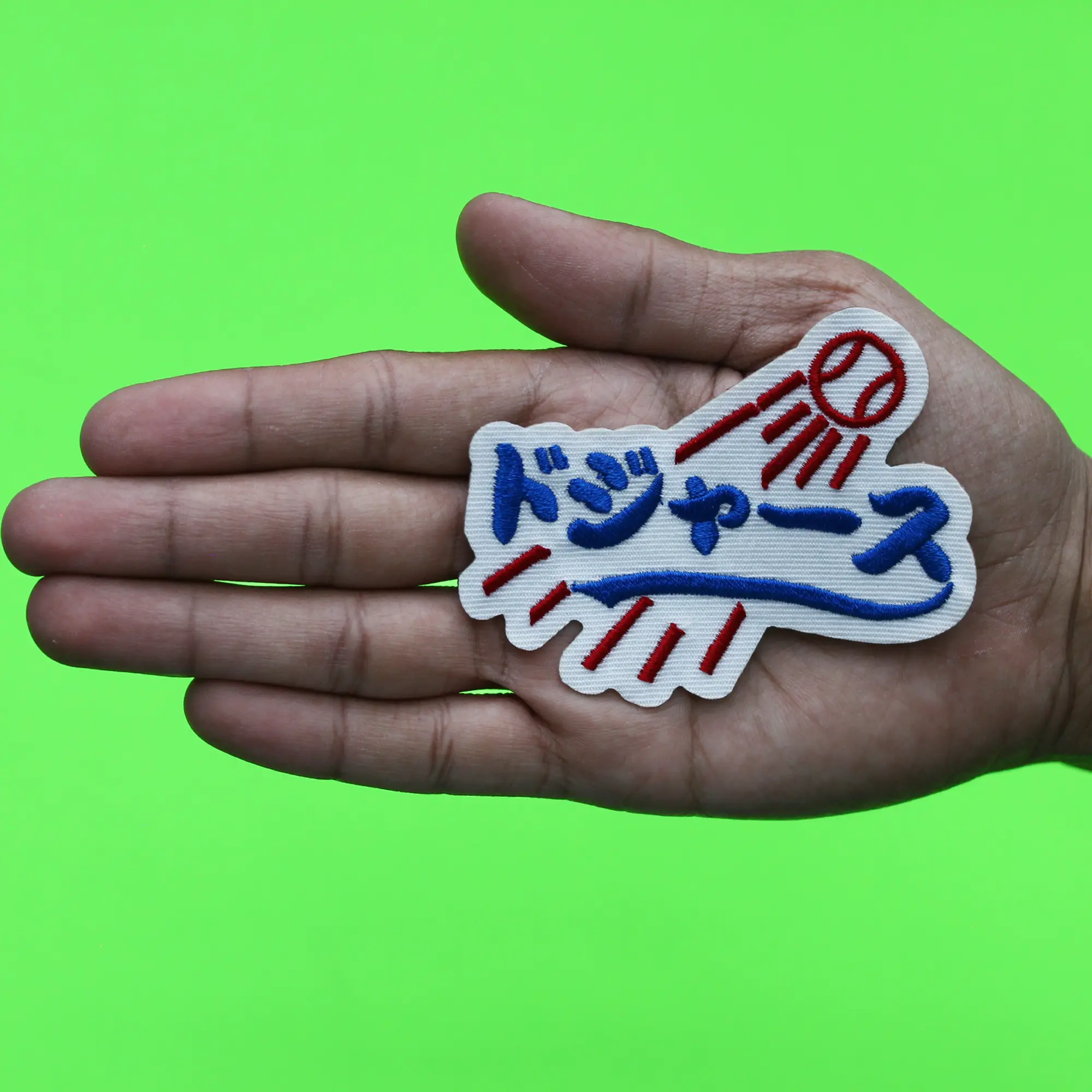 Dodgers Japanese Parody Patch Sports Los Angeles Embroidered Iron On - Image 2