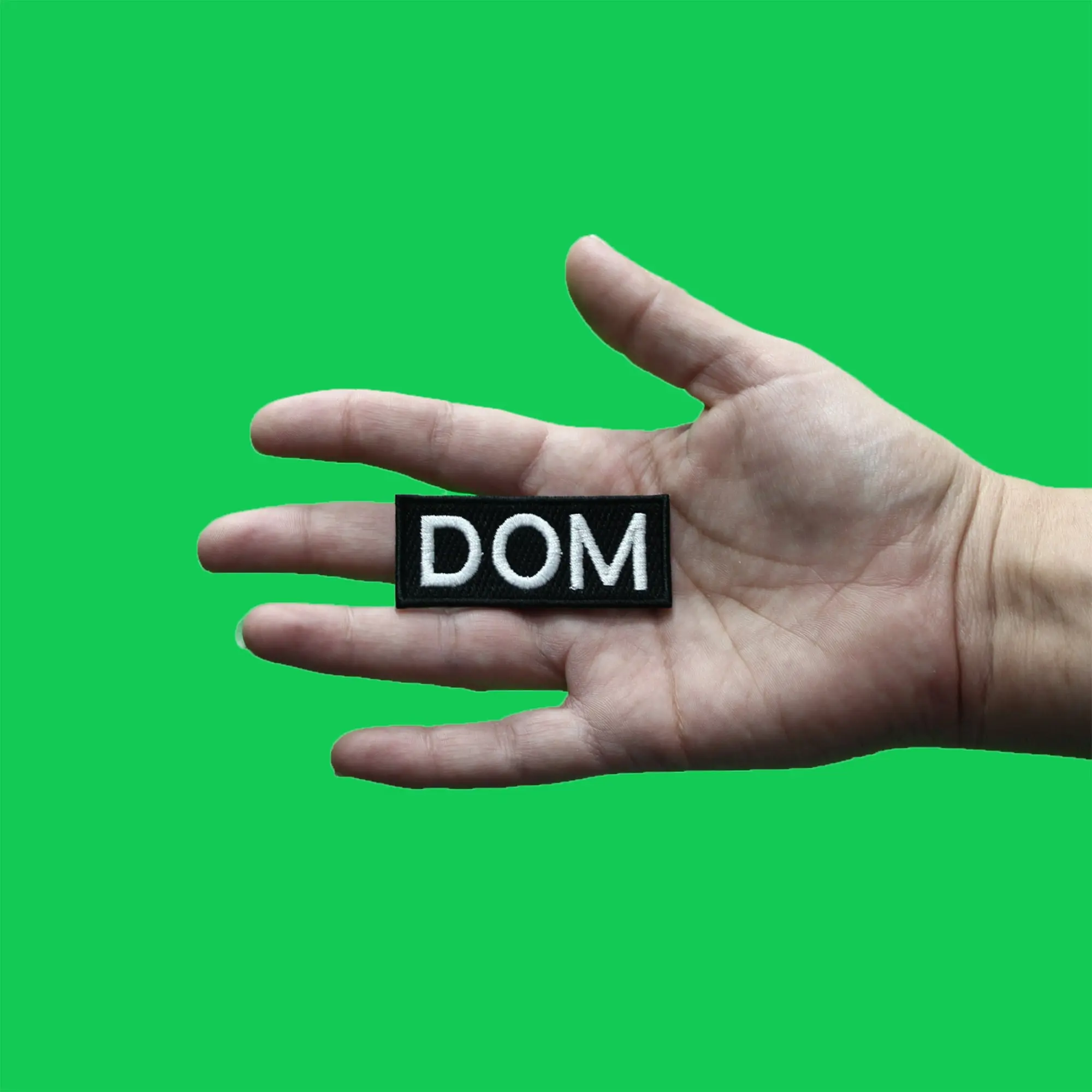 Dom Tag Box Logo Patch Dominant Role Preference Embroidered Iron On - Image 2