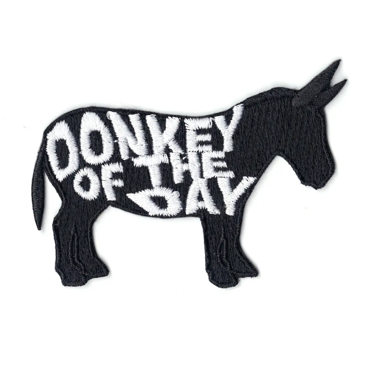 Donkey Of the Day Logo Iron On Patch
