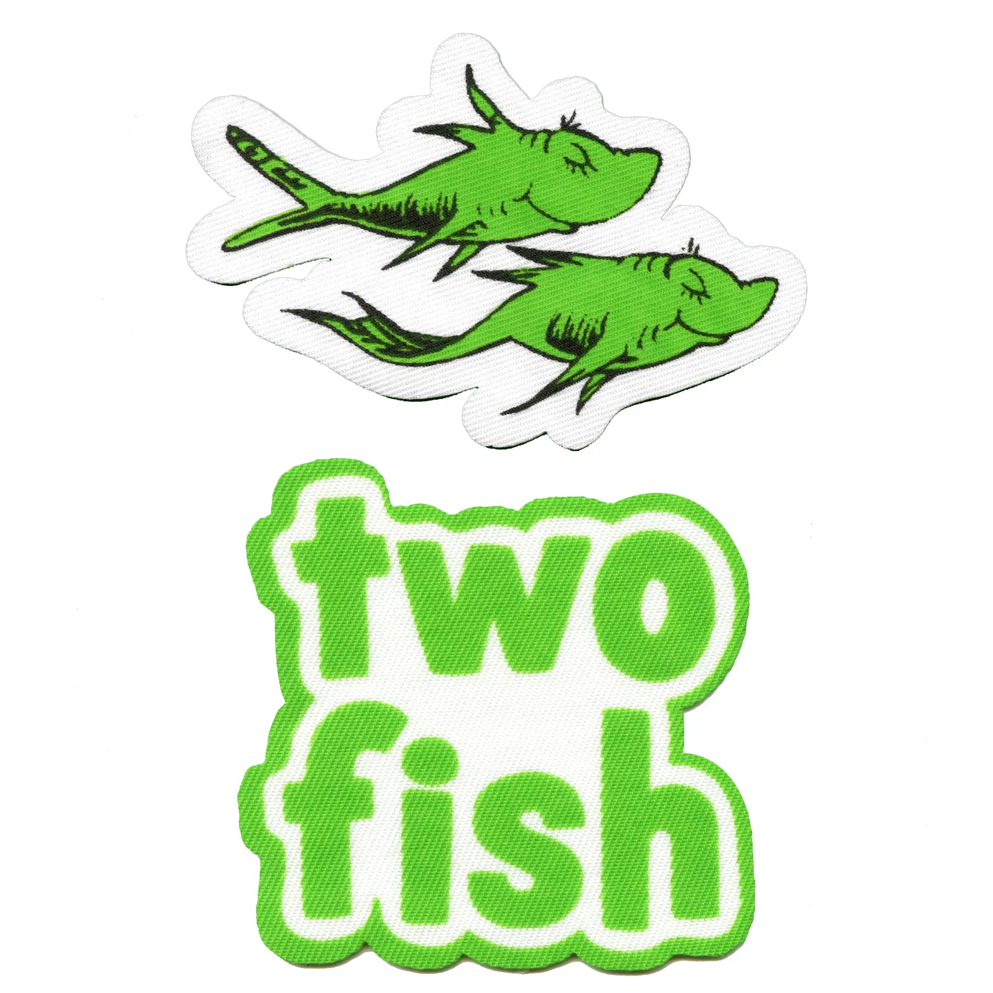 Dr. Seuss One Fish Two Fish Red Fish Iron On Twill Patches - Image 2