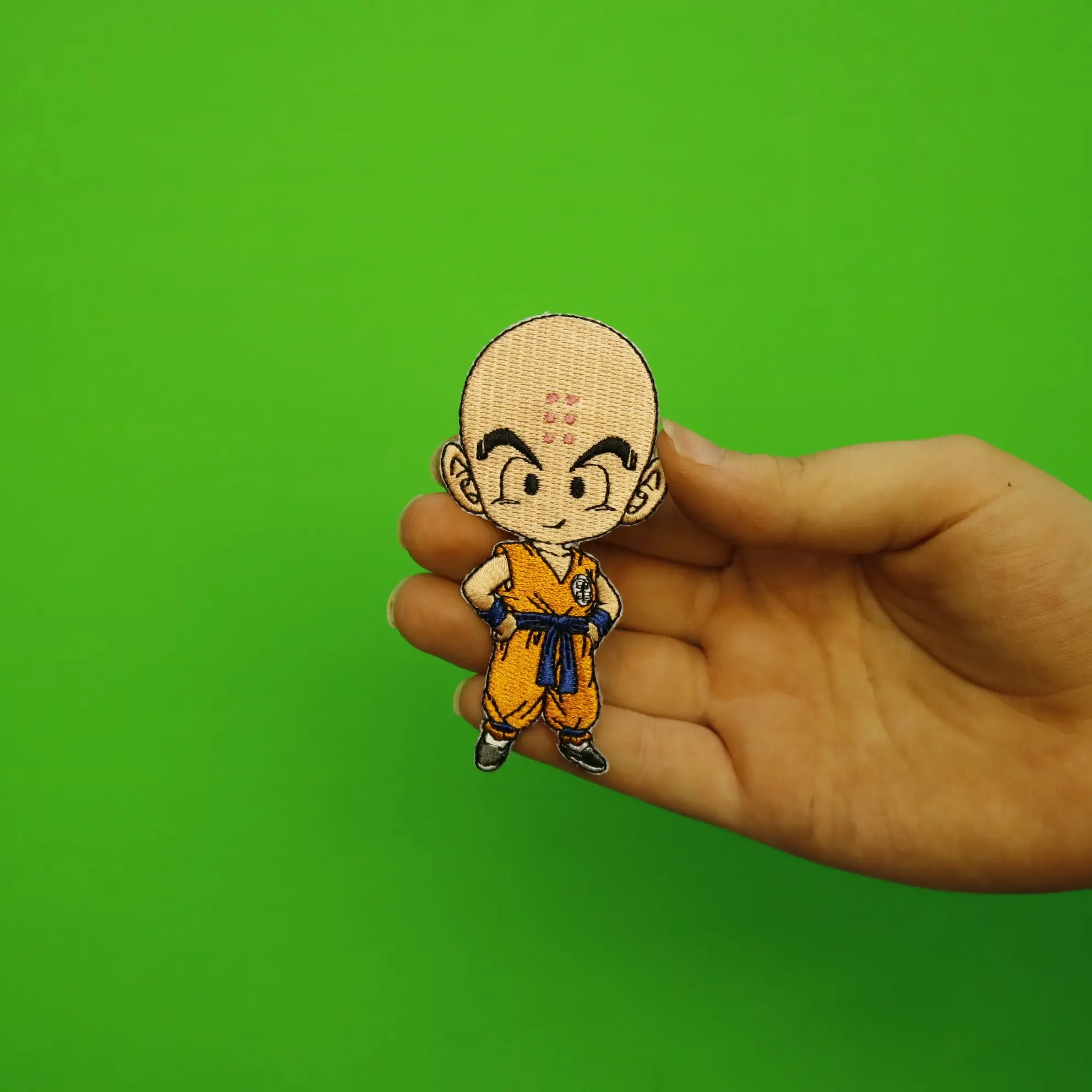 Dragon Ball Z Super Krillin Character Anime Embroidered Patch - Image 2