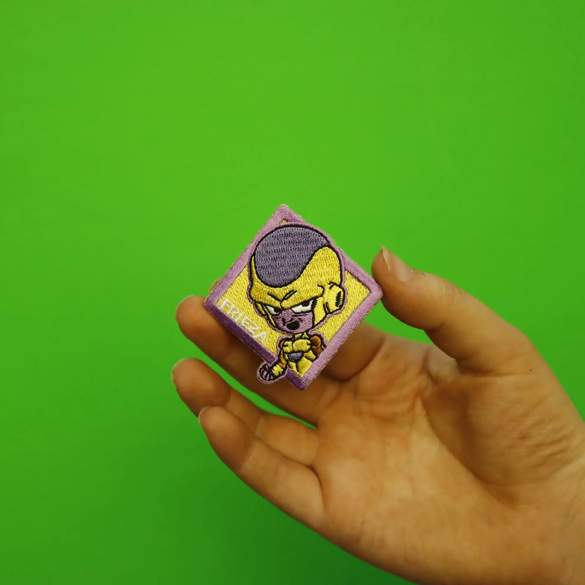 Dragon Ball Z Yellow Frieza Character Square Anime Embroidered Iron On Patch - Image 2