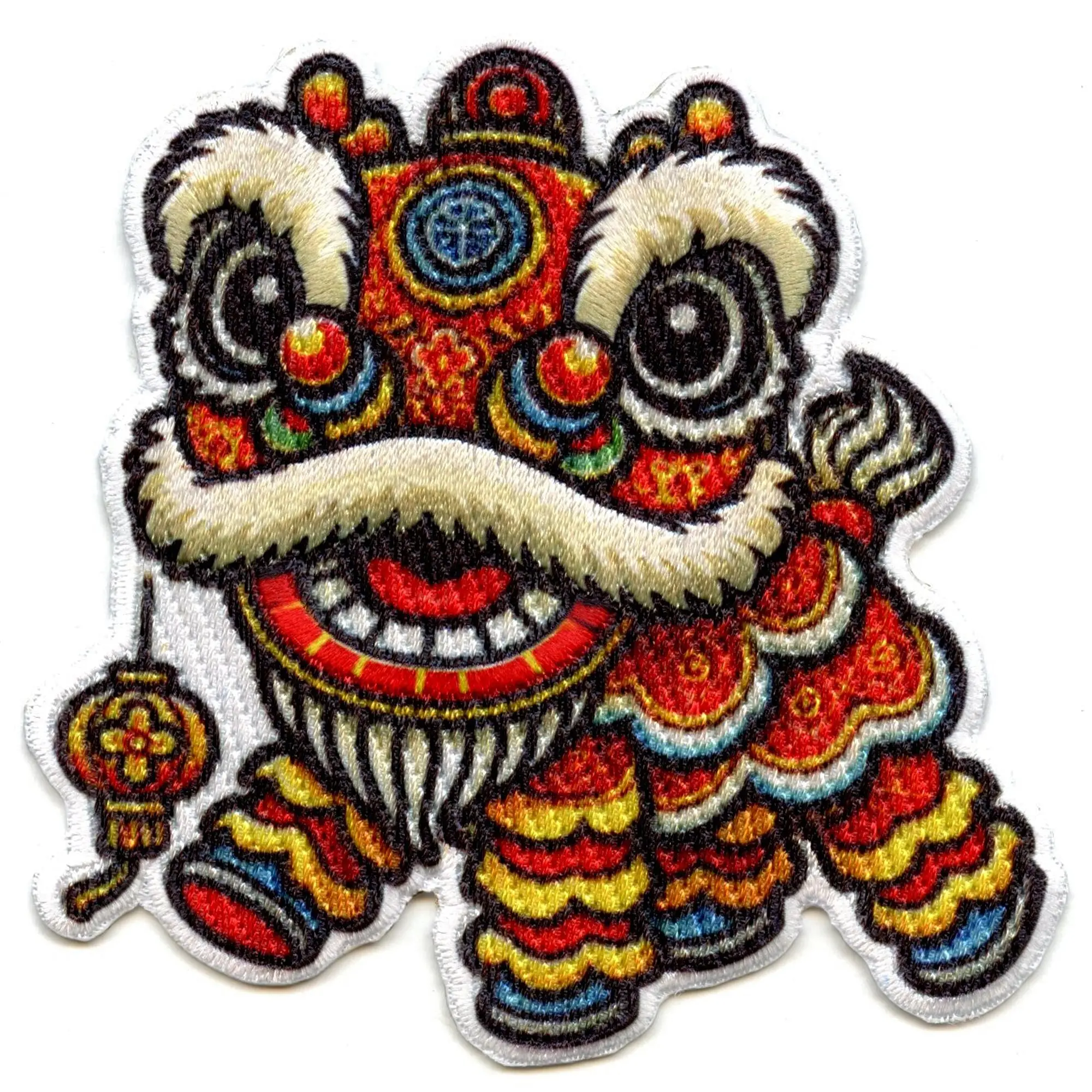 Dragon Dance Performance Patch Chinese New Year Sublimated Embroidery Iron-On