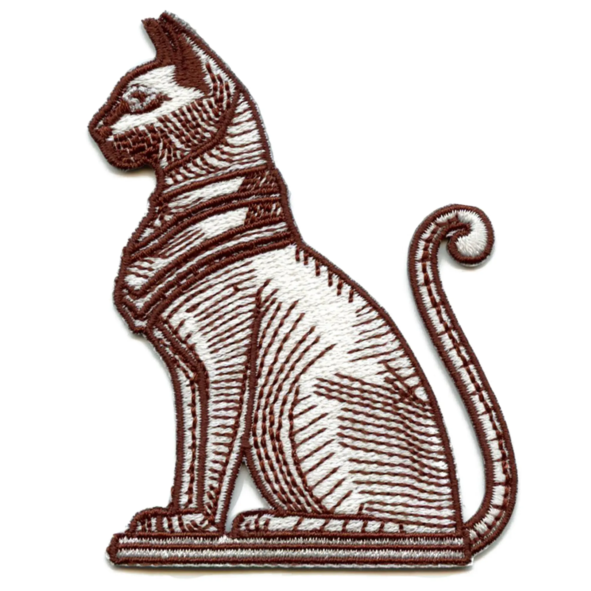 Egyptian Cat Statue Patch Culture Mau Symbol Embroidered Iron On