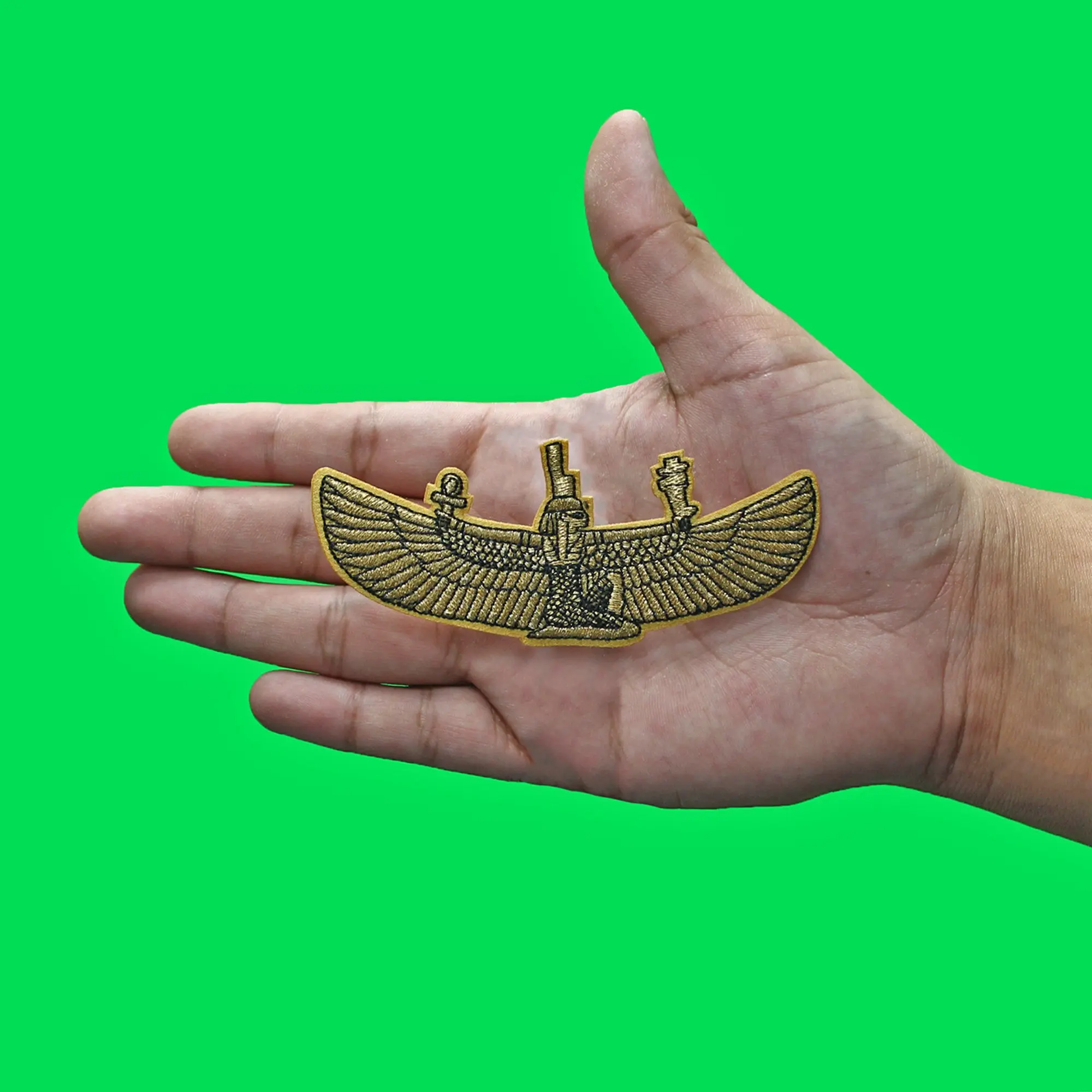 Egyptian Winged Goddess Isis Patch Fertility Mythology Legend Embroidered Iron On - Image 2