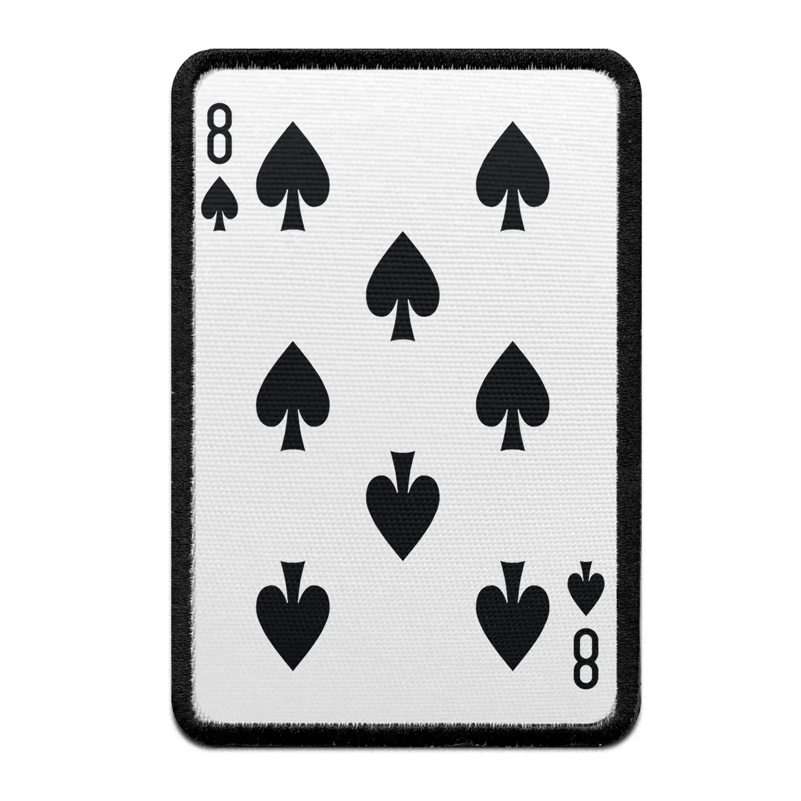 Eight Of Spades Card FotoPatch Game Deck Embroidered Iron On