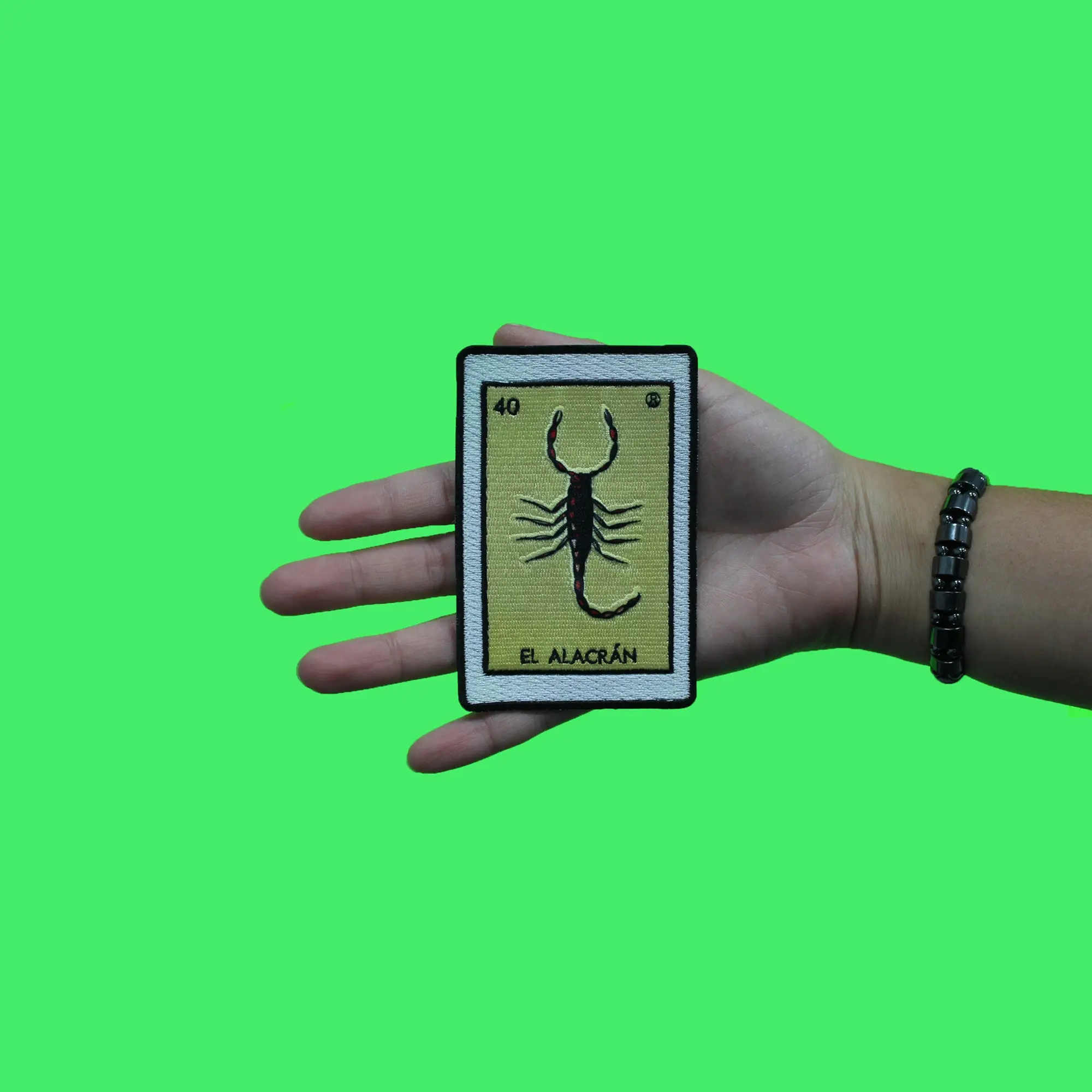El Alacran 40 Patch Scorpion Mexican Loteria Card Sublimated Embroidery Iron On - Image 4