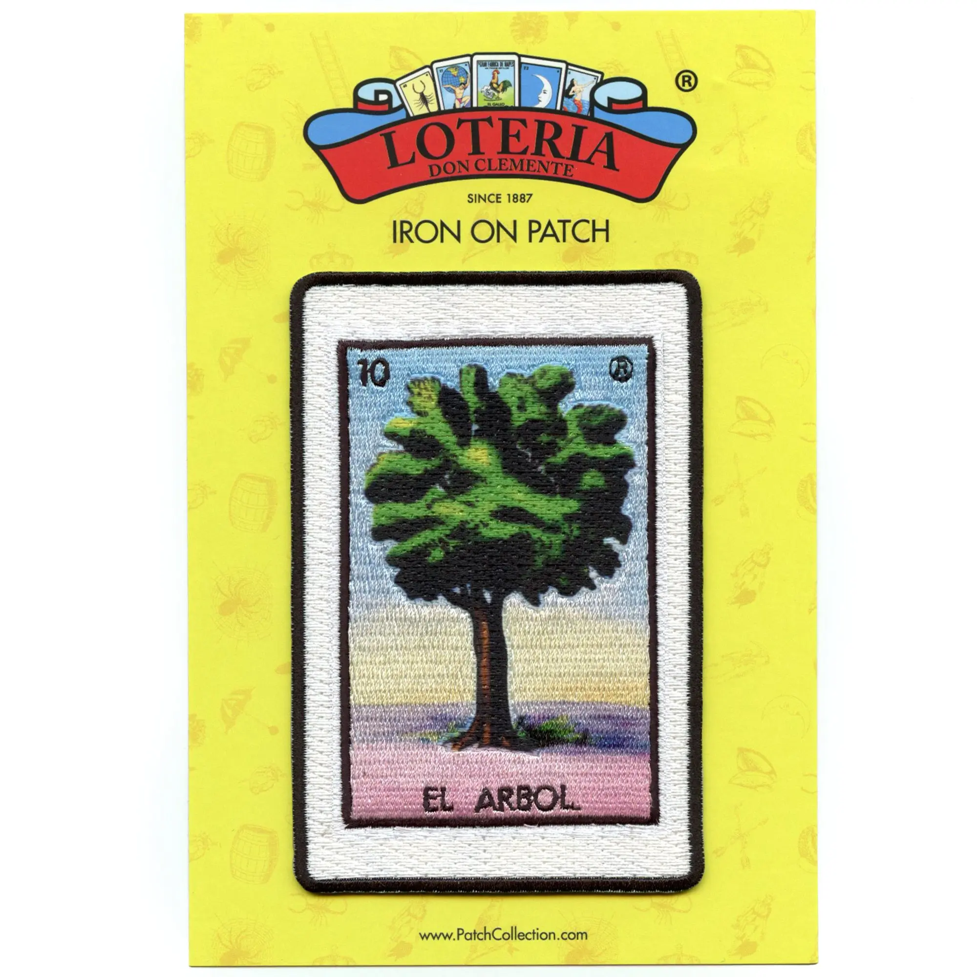 El Arbol 10 Patch Tree Mexican Loteria Card Sublimated Embroidery Iron On