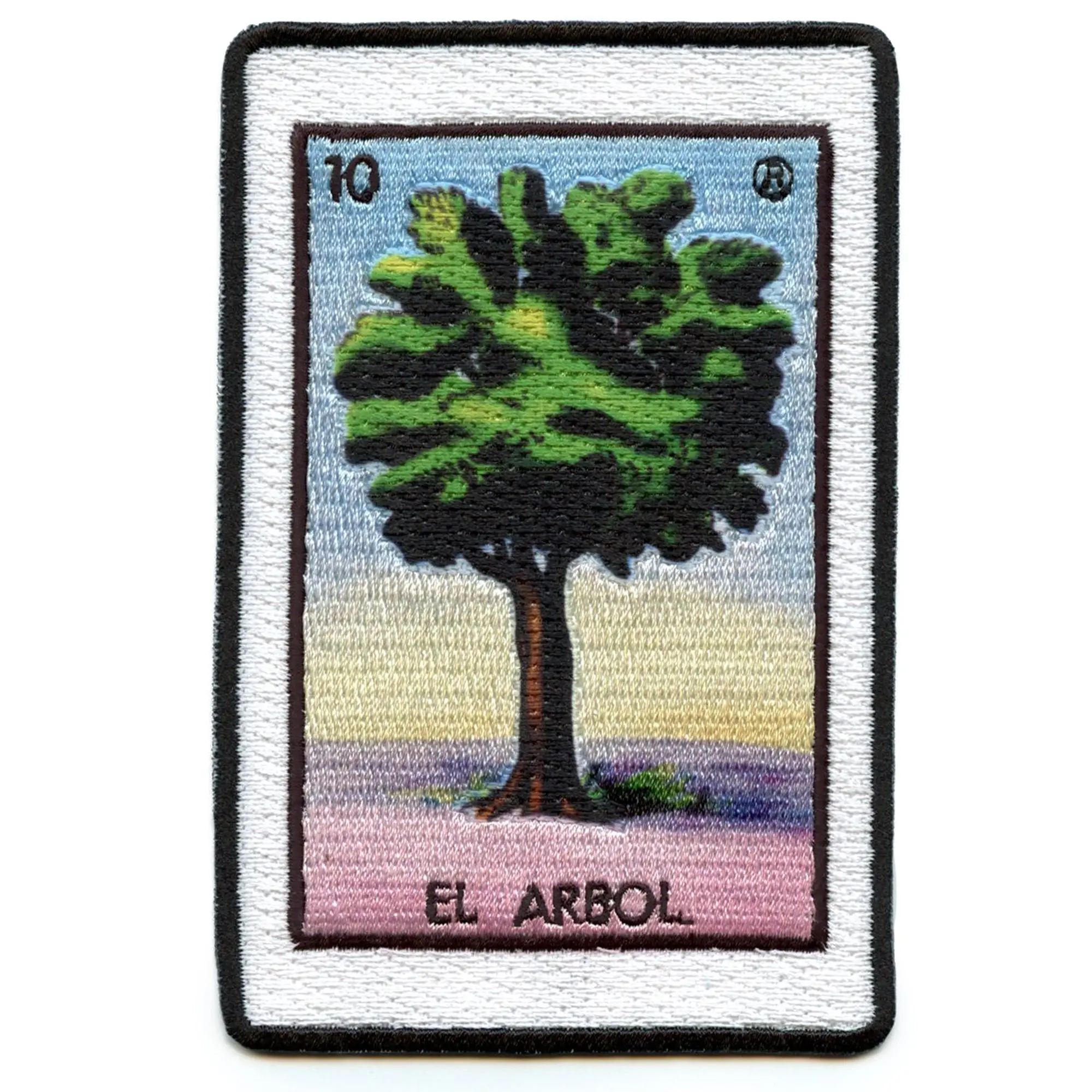 El Arbol 10 Patch Tree Mexican Loteria Card Sublimated Embroidery Iron On - Image 2