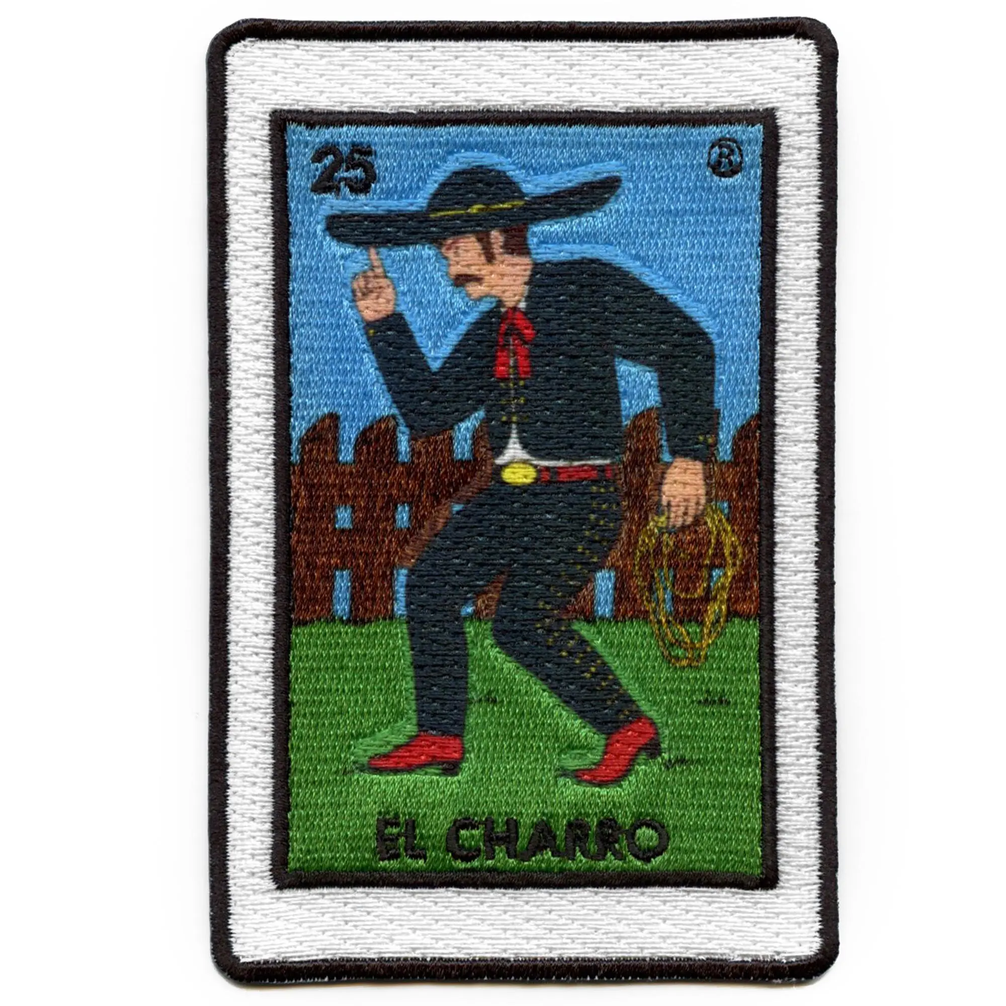 El Charro 25 Patch Cowboy Mexican Loteria Card Sublimated Embroidery Iron On - Image 2