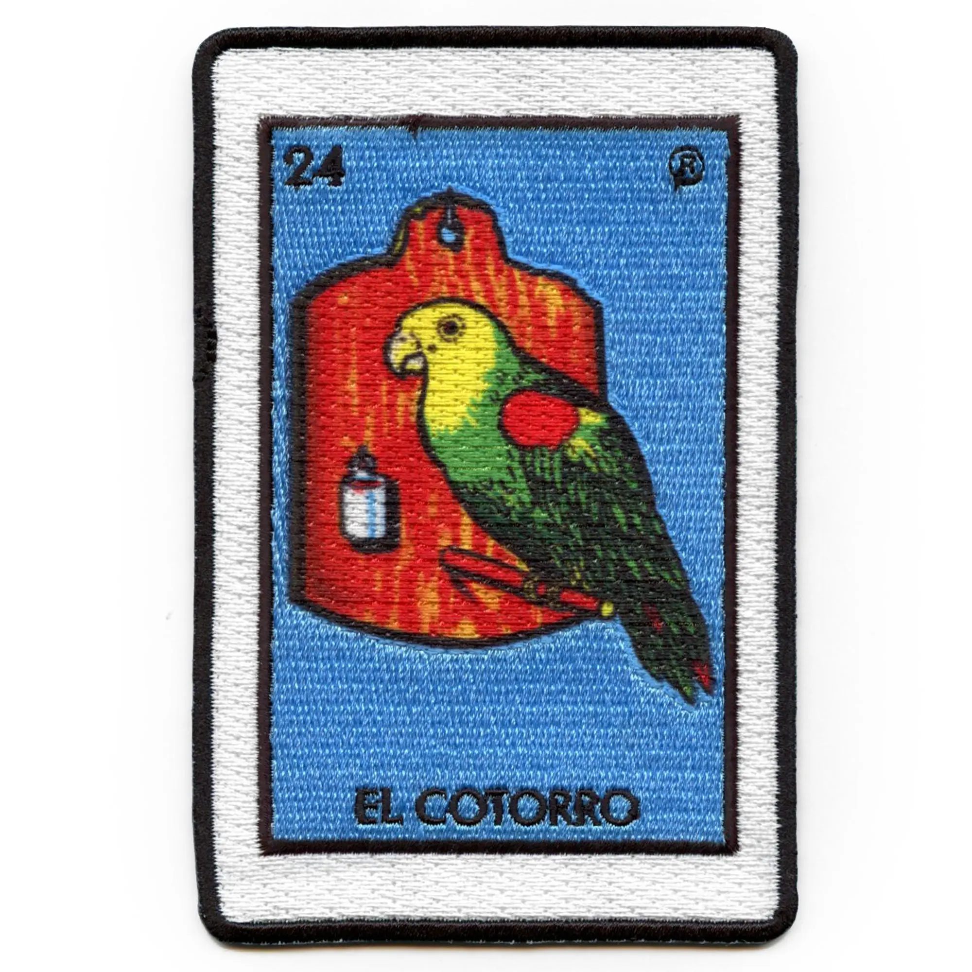 El Cotorro 24 Patch Parrot Mexican Loteria Card Sublimated Embroidery Iron On - Image 2