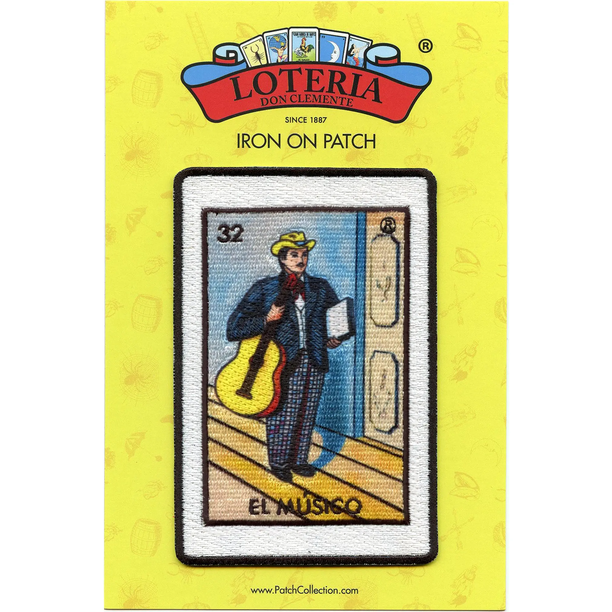 El Musico 32 Patch Musician Mexican Loteria Card Sublimated Embroidery Iron On