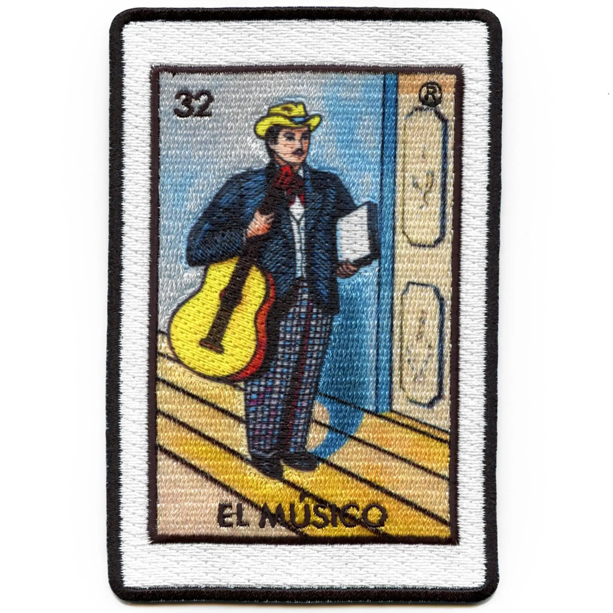 El Musico 32 Patch Musician Mexican Loteria Card Sublimated Embroidery Iron On - Image 2