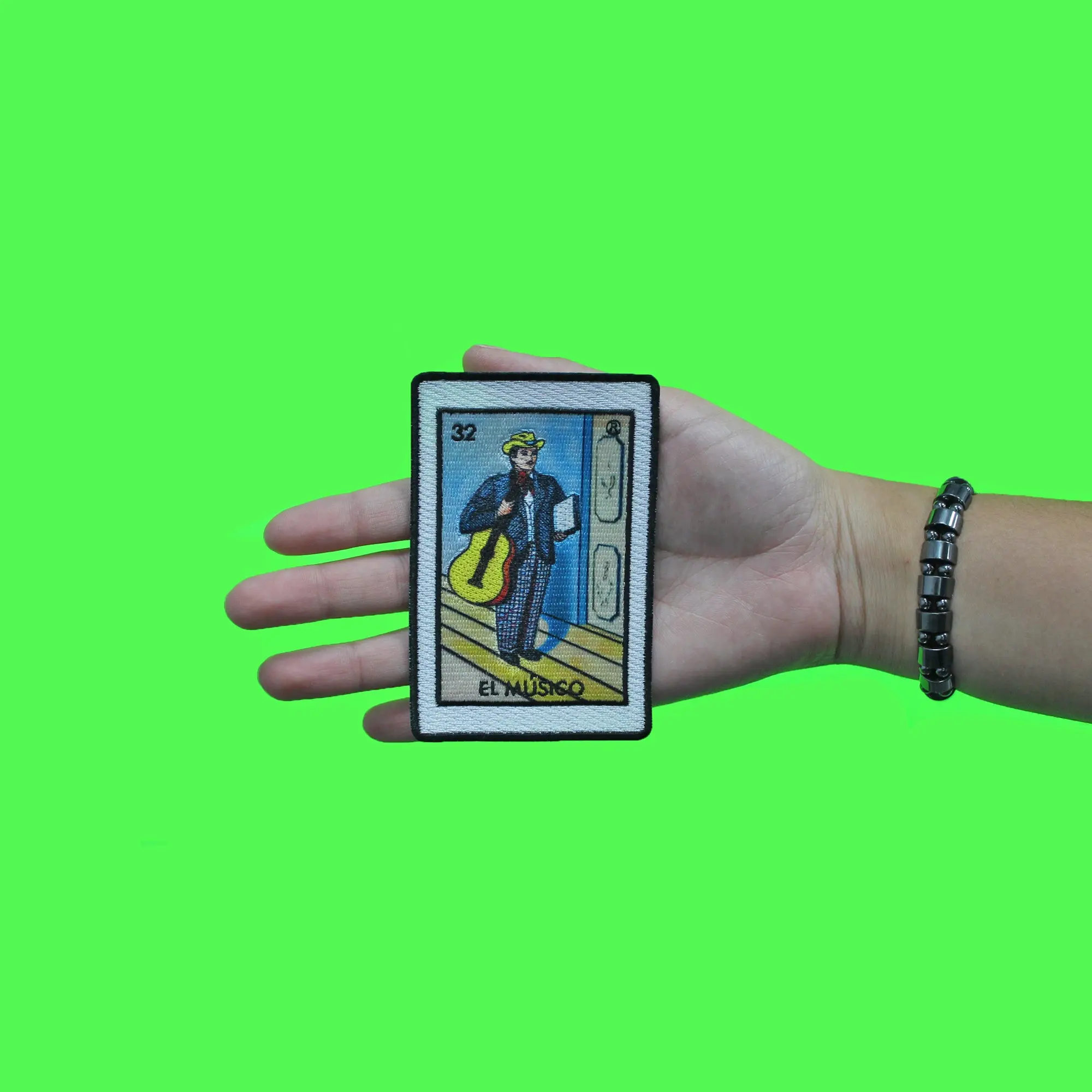 El Musico 32 Patch Musician Mexican Loteria Card Sublimated Embroidery Iron On - Image 4