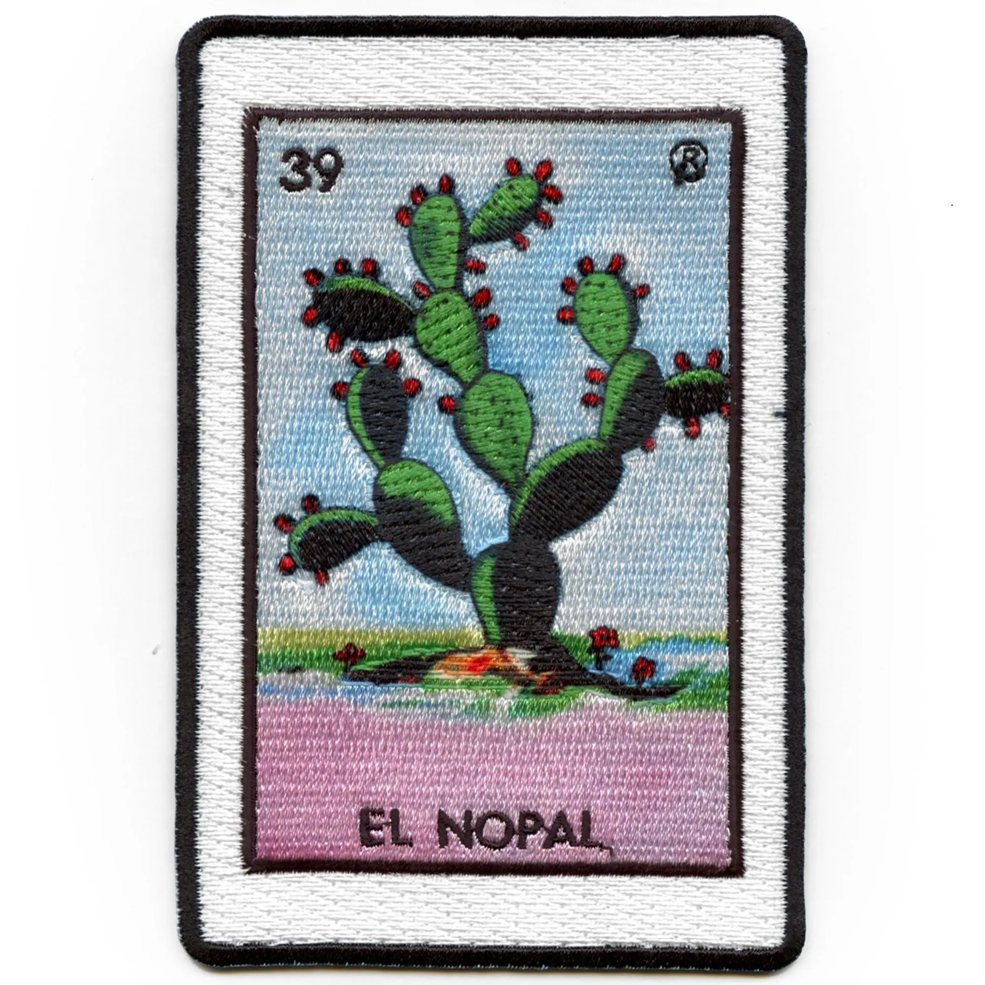 El Nopal 39 Patch Prickly Pear Mexican Loteria Card Sublimated Embroidery Iron On - Image 2