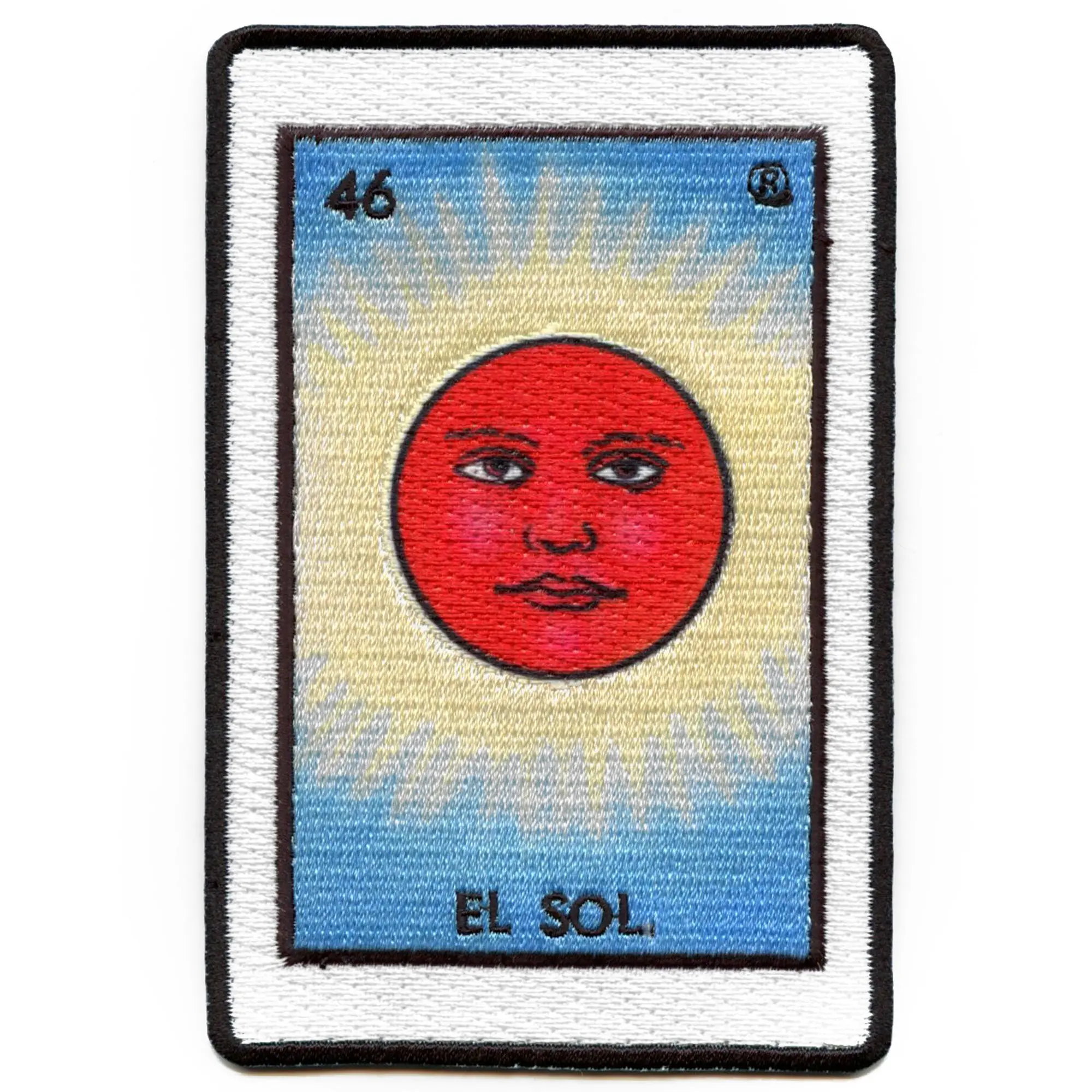 El Sol 46 Patch Sun Mexican Loteria Card Sublimated Embroidery Iron On - Image 2