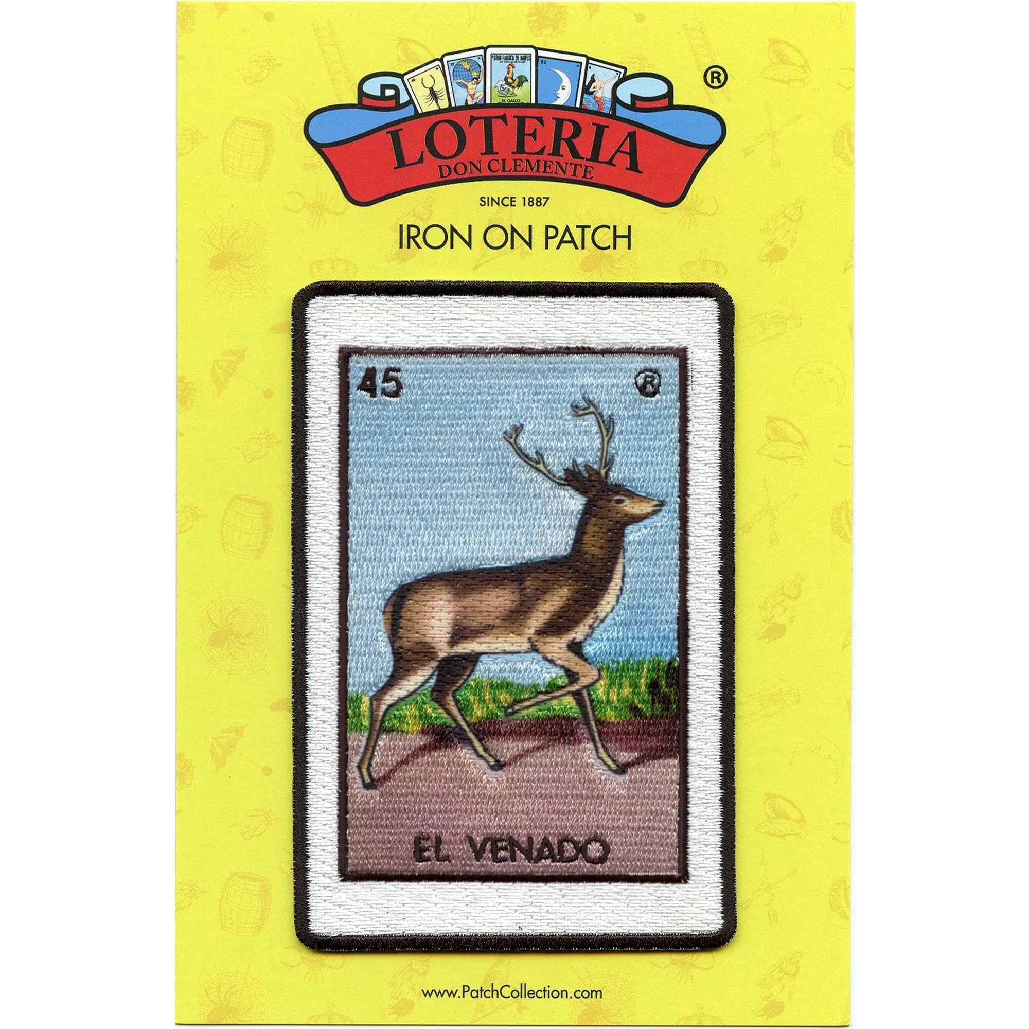 El Venado 45 Patch Deer Mexican Loteria Card Sublimated Embroidery Iron On