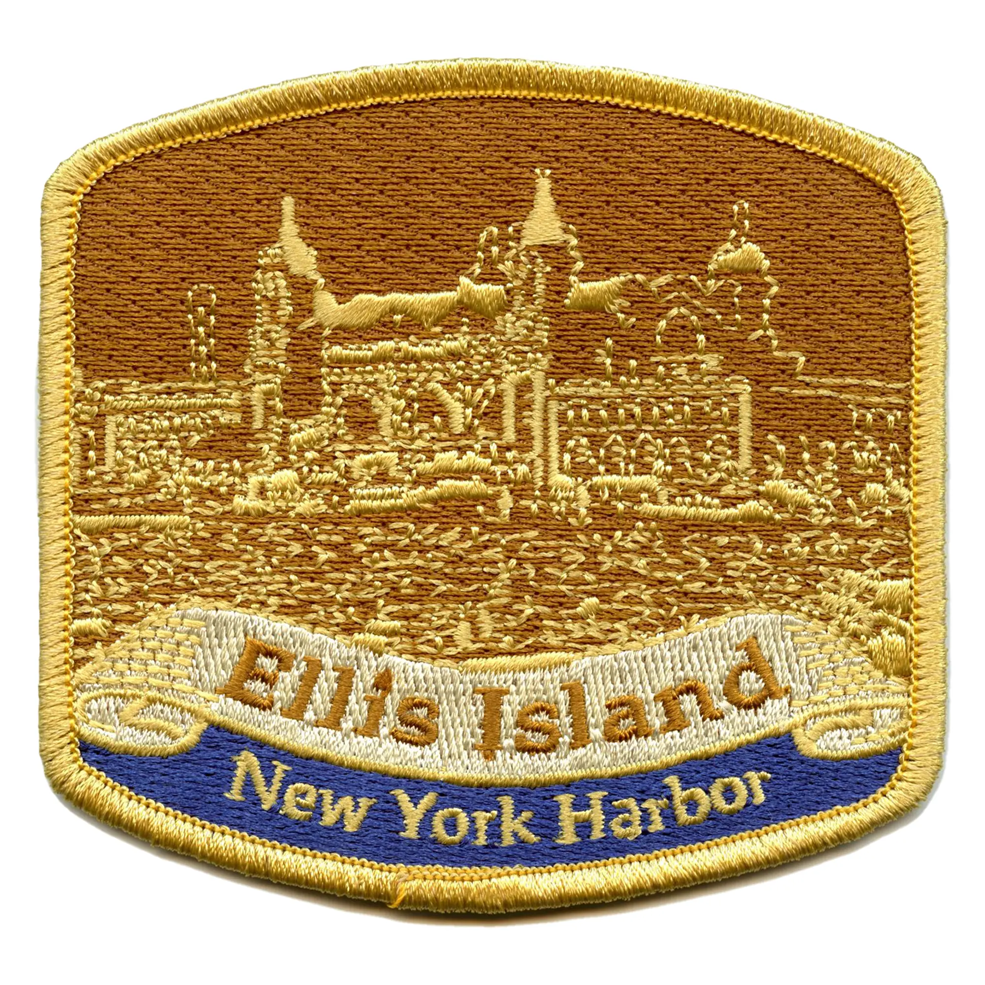 Ellis Island National Park Travel Patch New York Harbor Embroidered Iron On