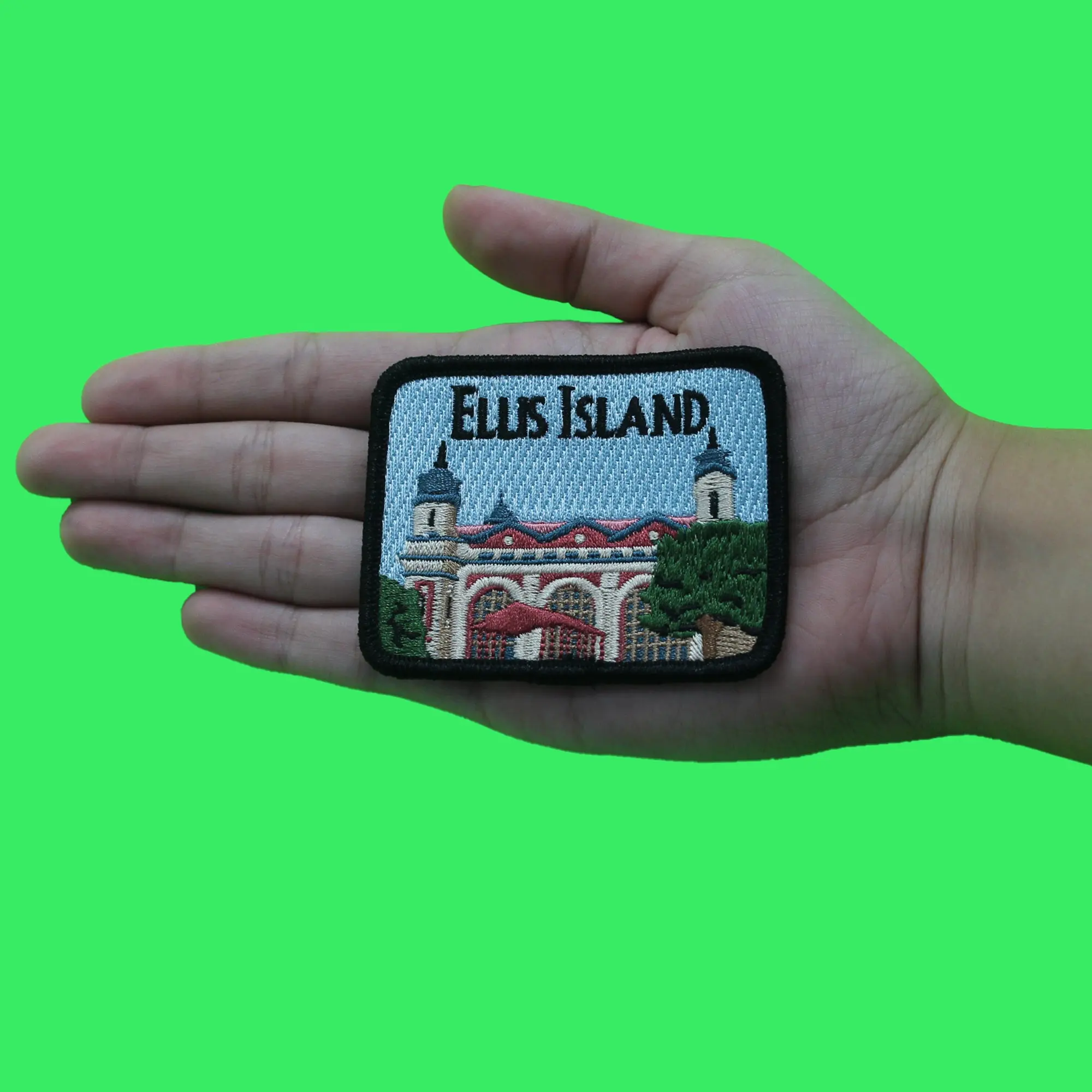 Ellis Island Harbor Patch New York Travel Embroidered Iron On - Image 3