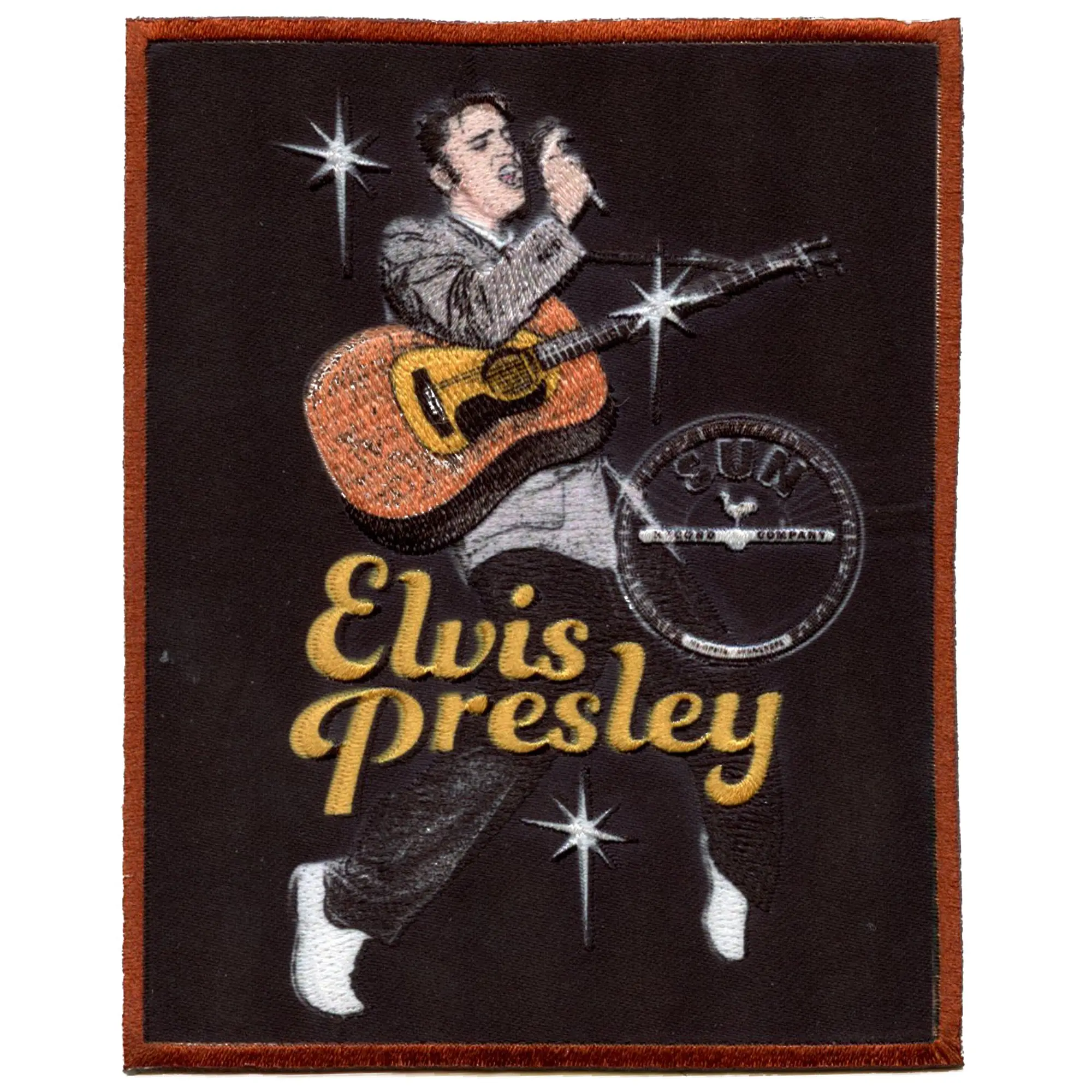 Elvis Presley Mic Design Patch Legend Rock King Sublimated Embroidery Iron on