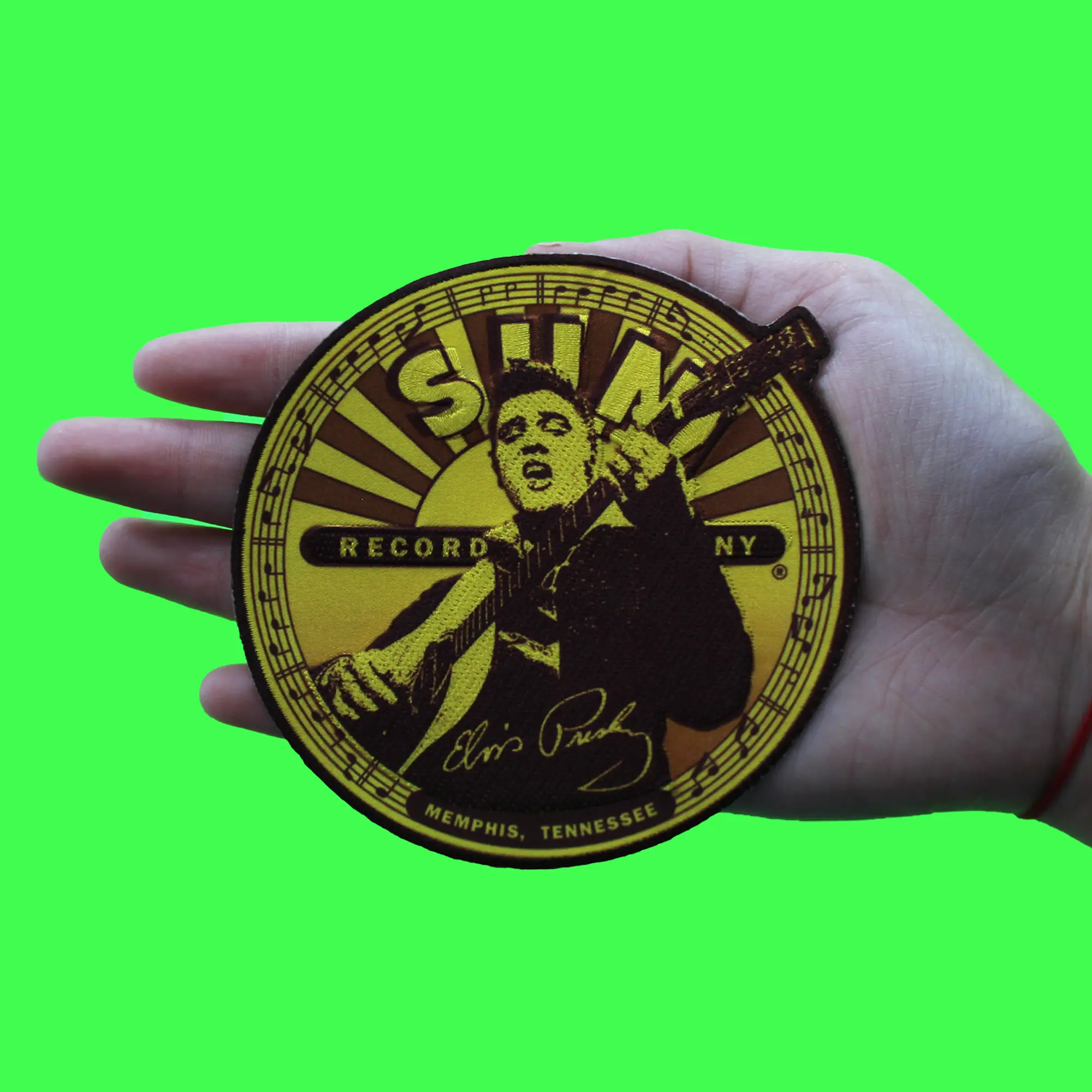 Elvis Presley Sun Record Label Design Patch Legend Rock King Sublimated Embroidery Iron on - Image 2