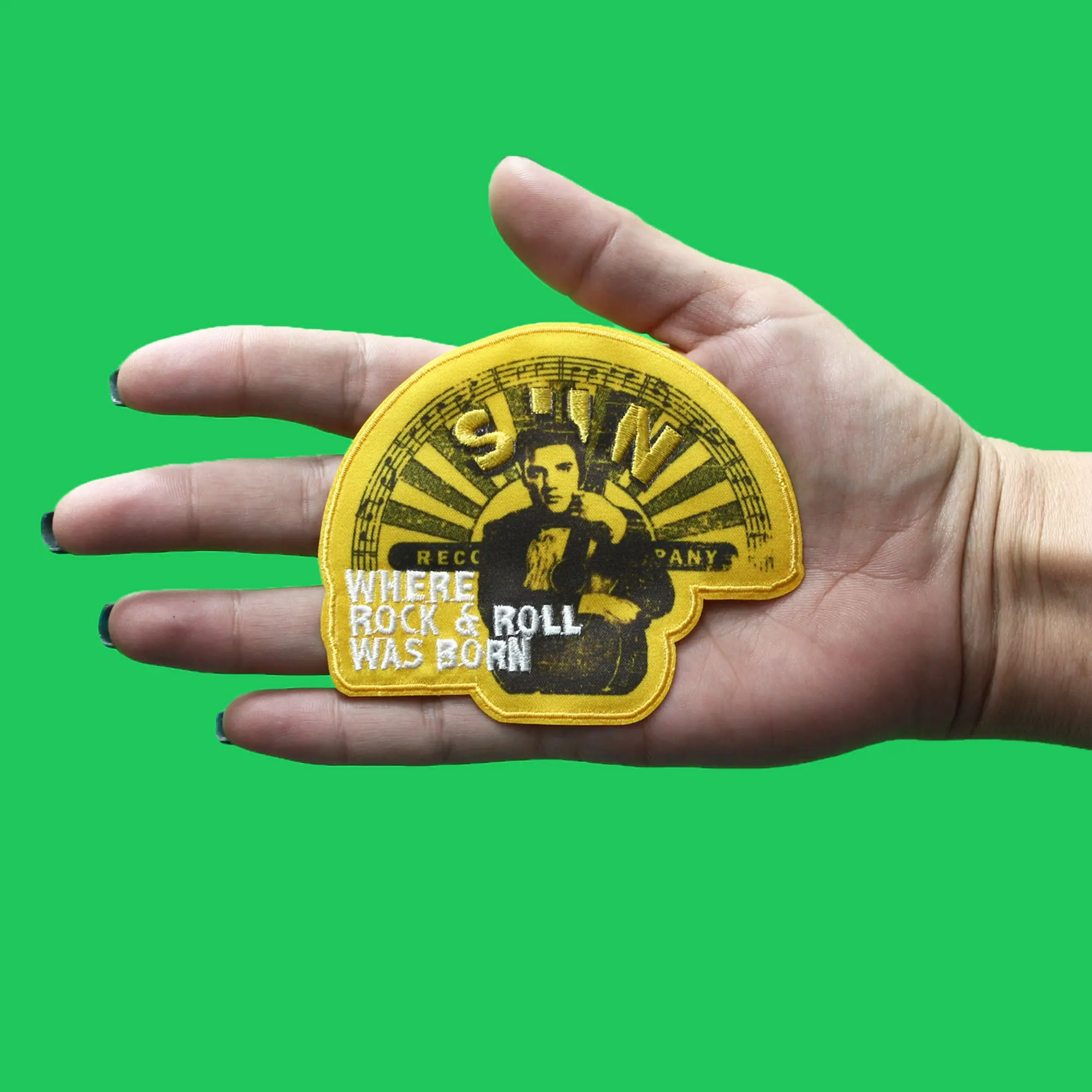 Elvis Presley Sun Records Portrait Patch Legend Rock King Embroidered Iron on - Image 2