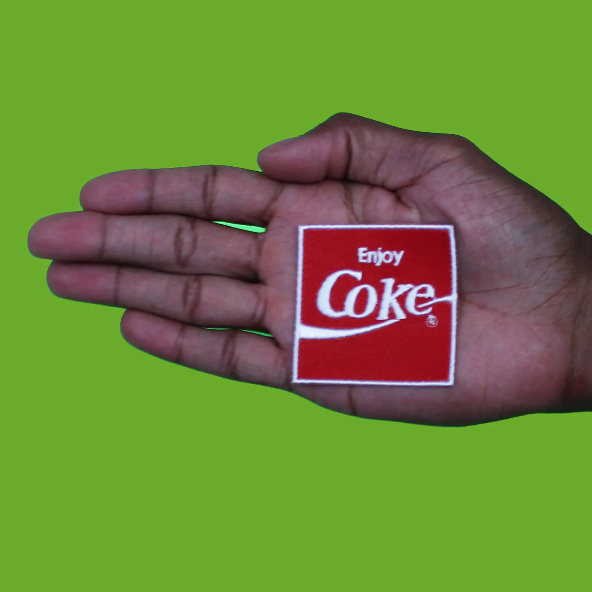 Enjoy Coke Logo Patch Delicious Cold Beverage Embroidered Iron On - Image 2