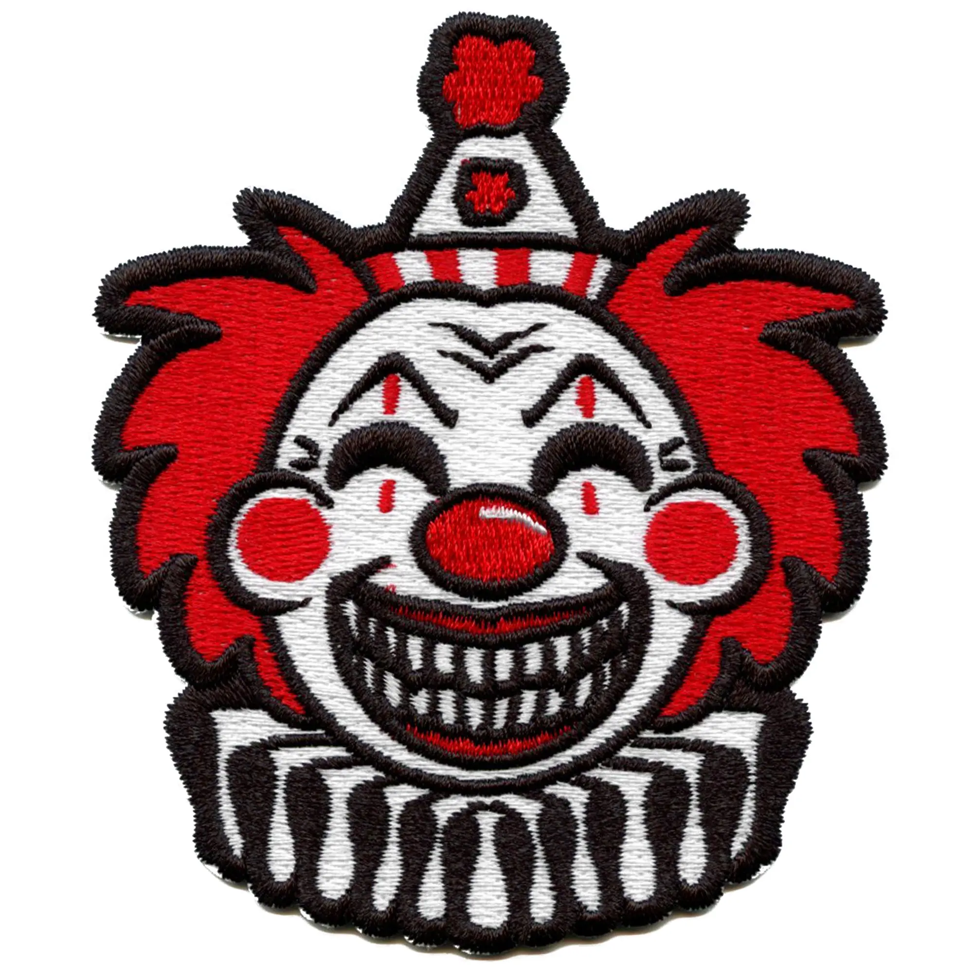 Evil Circus Clown Patch Party Creepy Smile Embroidered Iron On