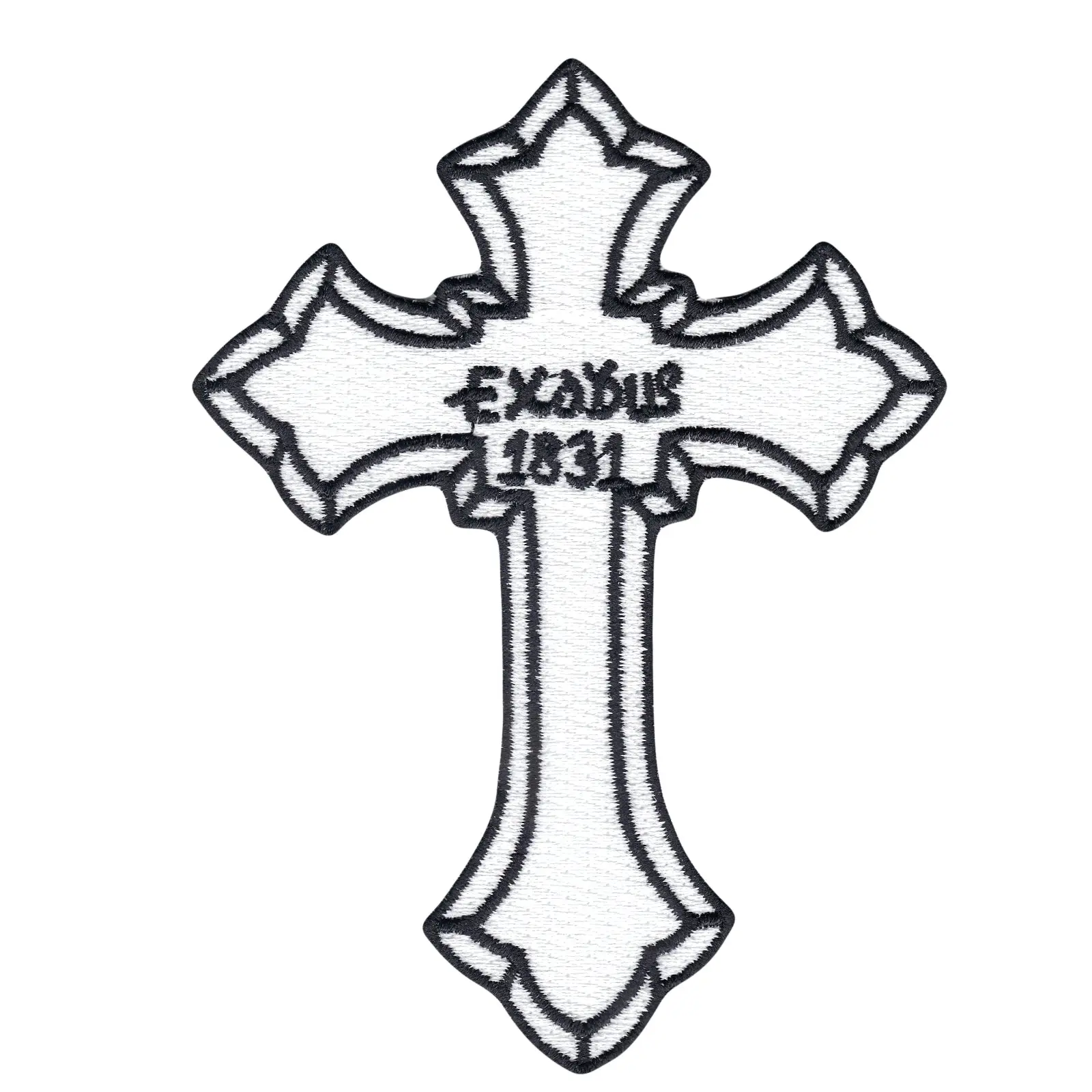 Exodus 1831 Cross Tattoo Patch West Coast Rapper Embroidered Iron On
