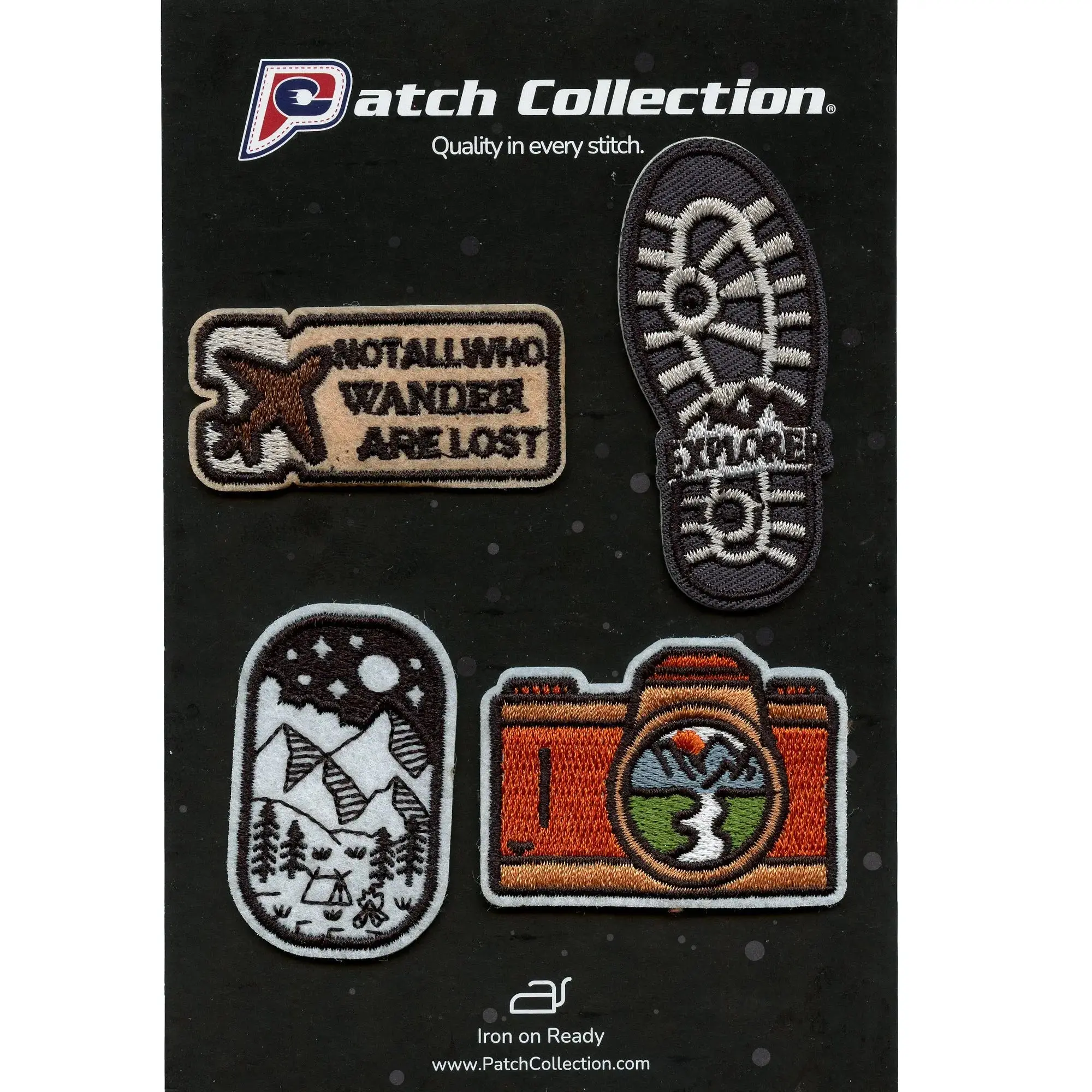 Explorer Mini Set Patch Travel Camping Souvenir Embroidered Iron On - Image 2